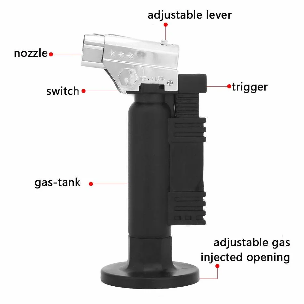 Torcia Bruciatore a Gas Butano 1300 ℃ Cannello Cucina Regolabile Strumento Saldatura