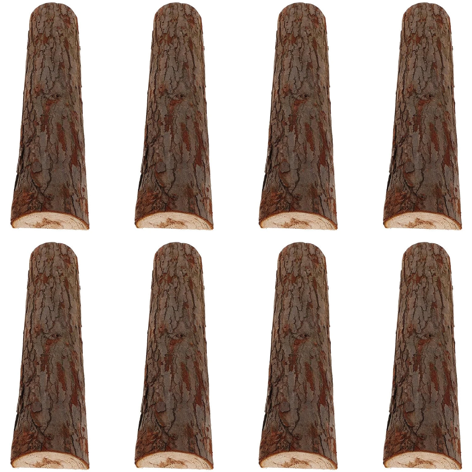 BESTYASH 8 Pezzi Legna da Ardere Decorativa in Legno Naturale 25Cm Corteccia Ceppi per Stufa Barbecue e Braciere Accessori per Caminetti Interni ed Esterni Resistenza alle Intemperie