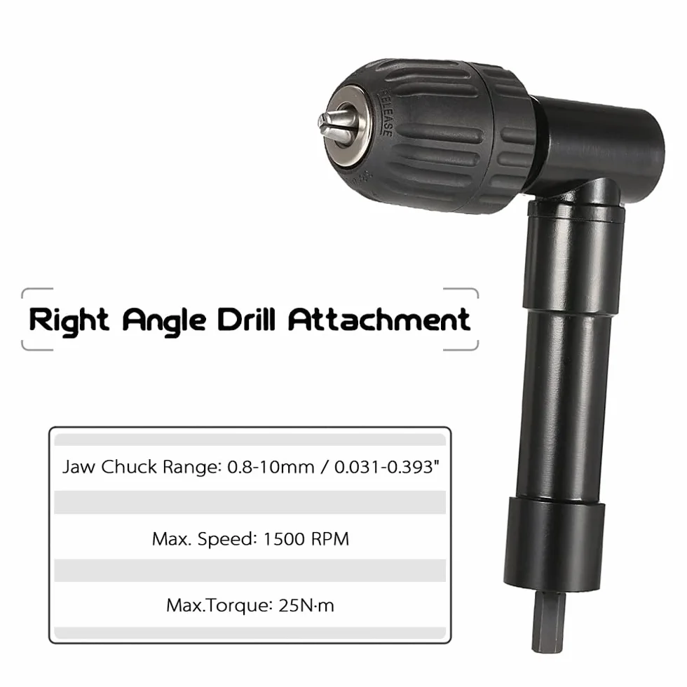 Adattatore per Trapano a Batteria 90 Gradi 0,8-10 Mm Angolo Retto