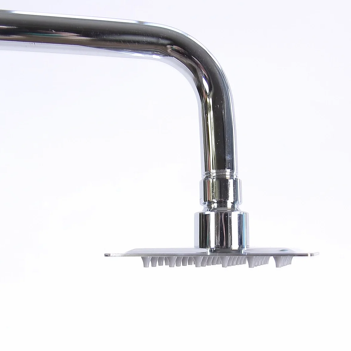 Doccia a pioggia rettangolare 10x10 cm 36 ugelli anticalcare acciaio inox cromato lucido 1 regolazione