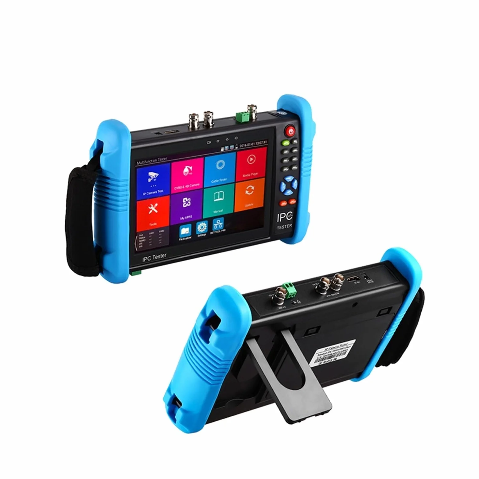 Tester CCTV, Tester for telecamera di sicurezza CCTV 6 in 1 da 7 pollici, supporta TVI8MP, CVI8MP, AHD8MP, EX-SDI8MP, tester portatile con uscita 12V