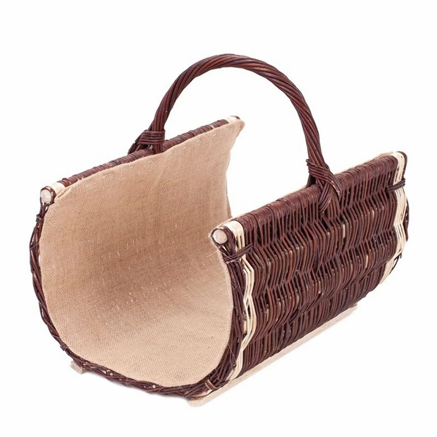 Cesta Portalegna da Interno in Vimini Porta Legna da Interni Fatto a Mano Cesta in Vimini per Legno Cestino per tronchi Ceste per Legna da Interno