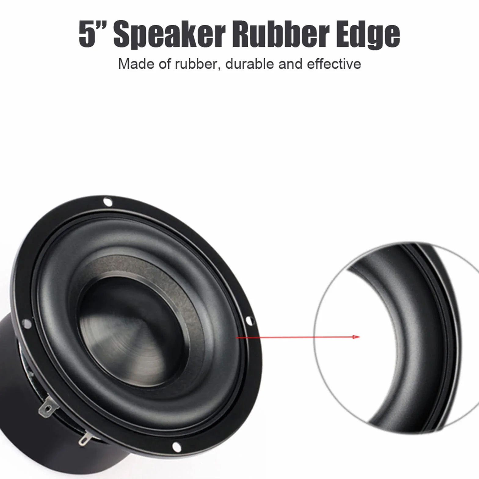 Kit di riparazione a sospensione 'altoparlante da 5 pollici, 1 4" Riparazione del bordo 'altoparlante in schiuma Bordo del subwoofer Bordo in gomma 'altoparlante Parte di ricambio del