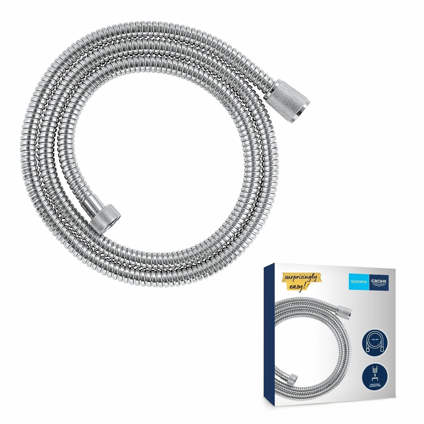 GROHE QUICKFIX VitalioFlex, Flessibile doccia, in metallo, 1500mm, 22108000
