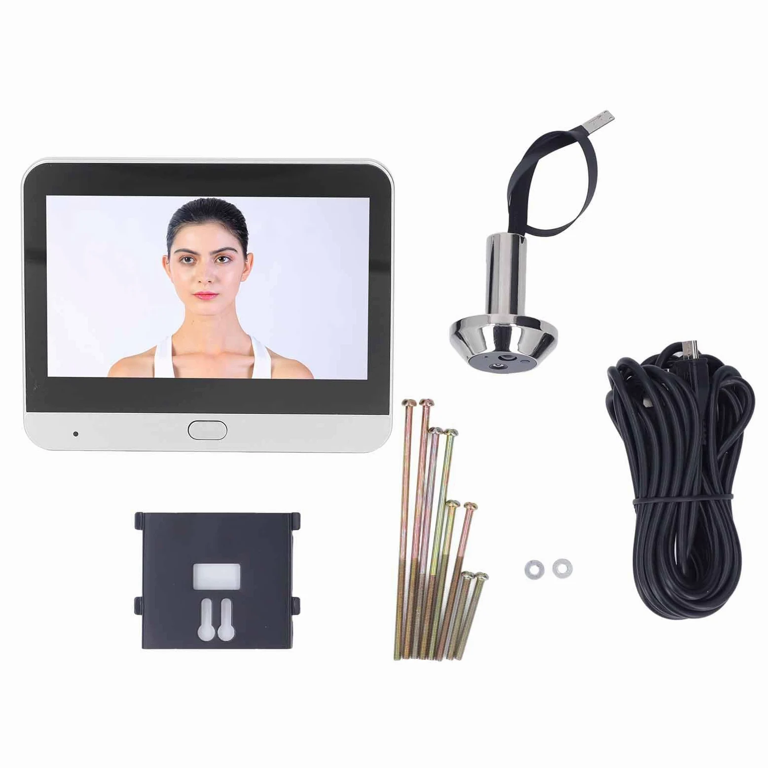Tonysa Spioncino Digitale per Sistemi di Sicurezza Domestica, Telecamera Digitale Spioncino Elettronico Spioncino Wireless Telecamera 1080P Visione Notturna a 120 Gradi Citofono