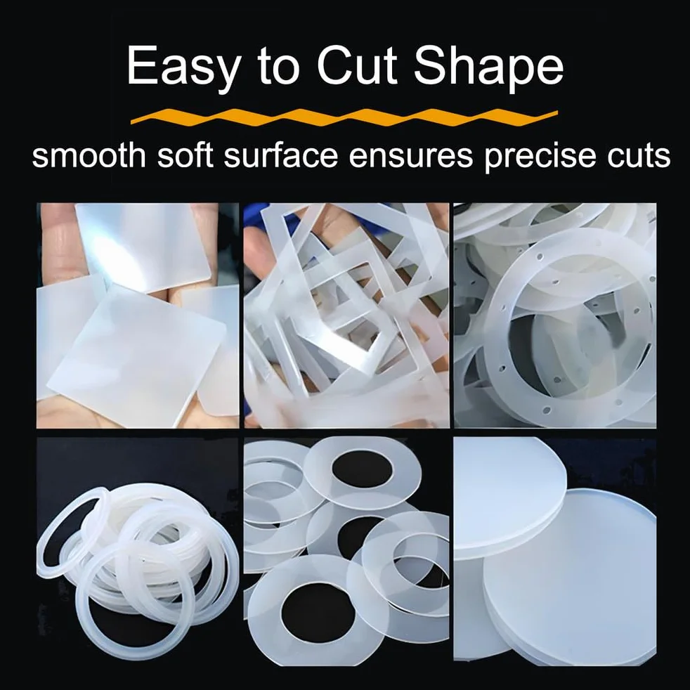 Guarnizione Silicone 0.6m*1.2m*4mm Foglio Gomma Impermeabile Alta Resistenza Calore Isolamento Forno Motore Cucina
