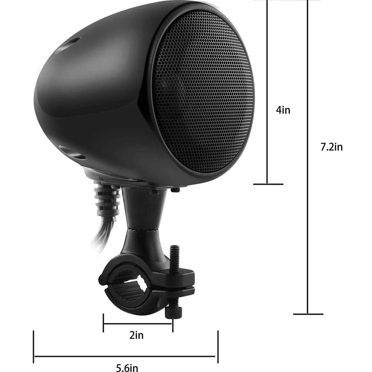 iMESTOU Sistema Audio per Moto 4 Pollici Bluetooth Altoparlanti Stereo Impermeabile 300 W Classe D AUX MP3 Amplificatore Integrato Fit per 1-1.25 Pollici Manubrio Moto ATV UTV