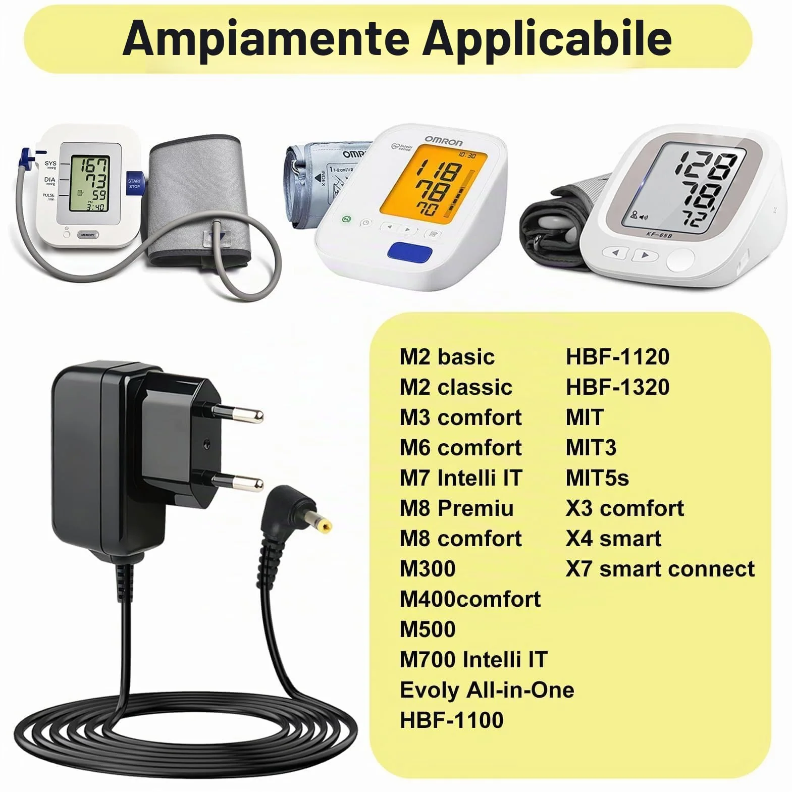 6 V Alimentatore 6 V Caricatore Tensiometro per Omron HHP-CM01 M2 M3 M4 M6 M7 M2 Basic, M3 Comfort, M7 Intelli IT, X2 X3 X4 X6, X2 Basic, X7 Smart Charger Adattatore di alimentazione per Omron