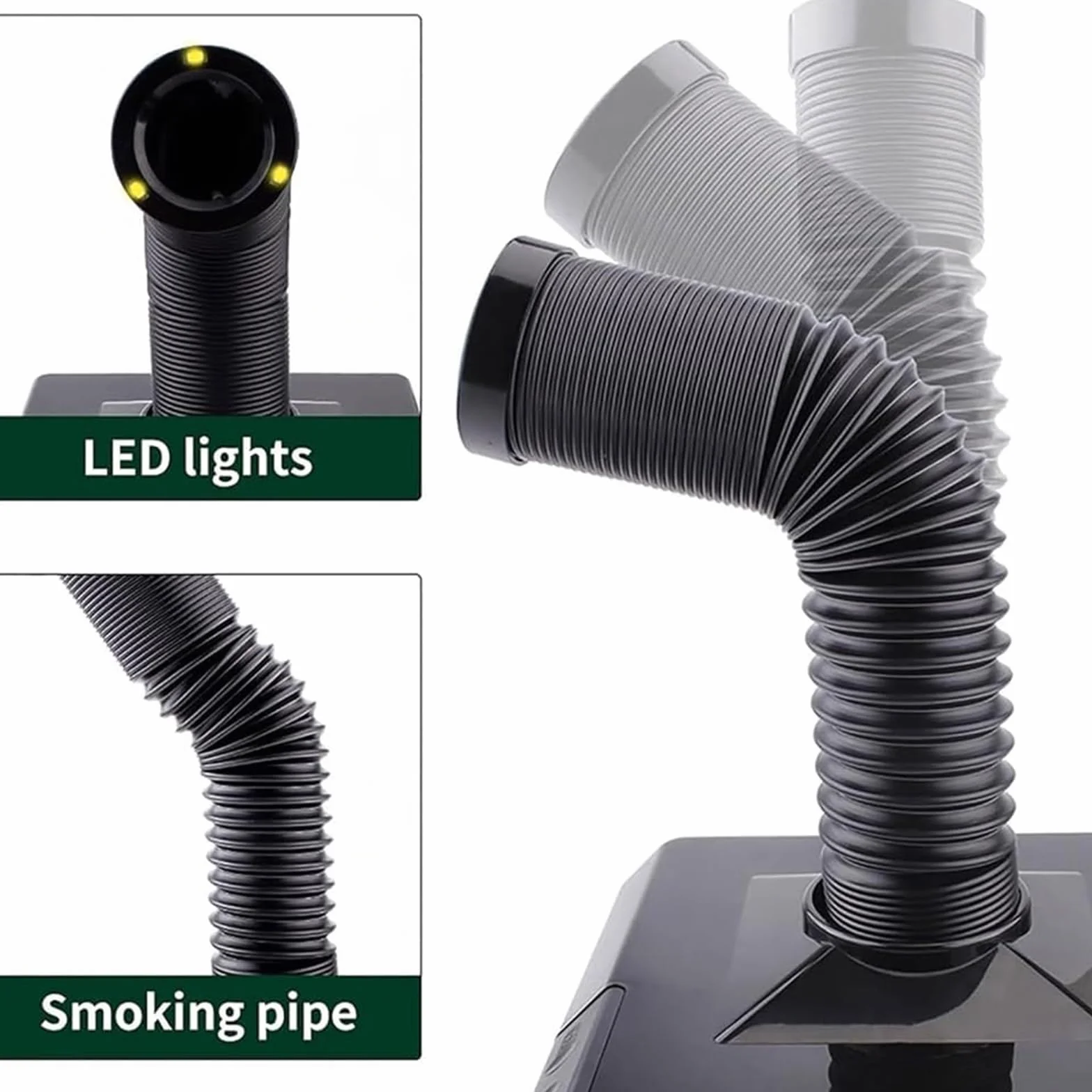 Solder Fume Extractor con luce LED rimuove il fumo di saldatura per riparazioni elettroniche