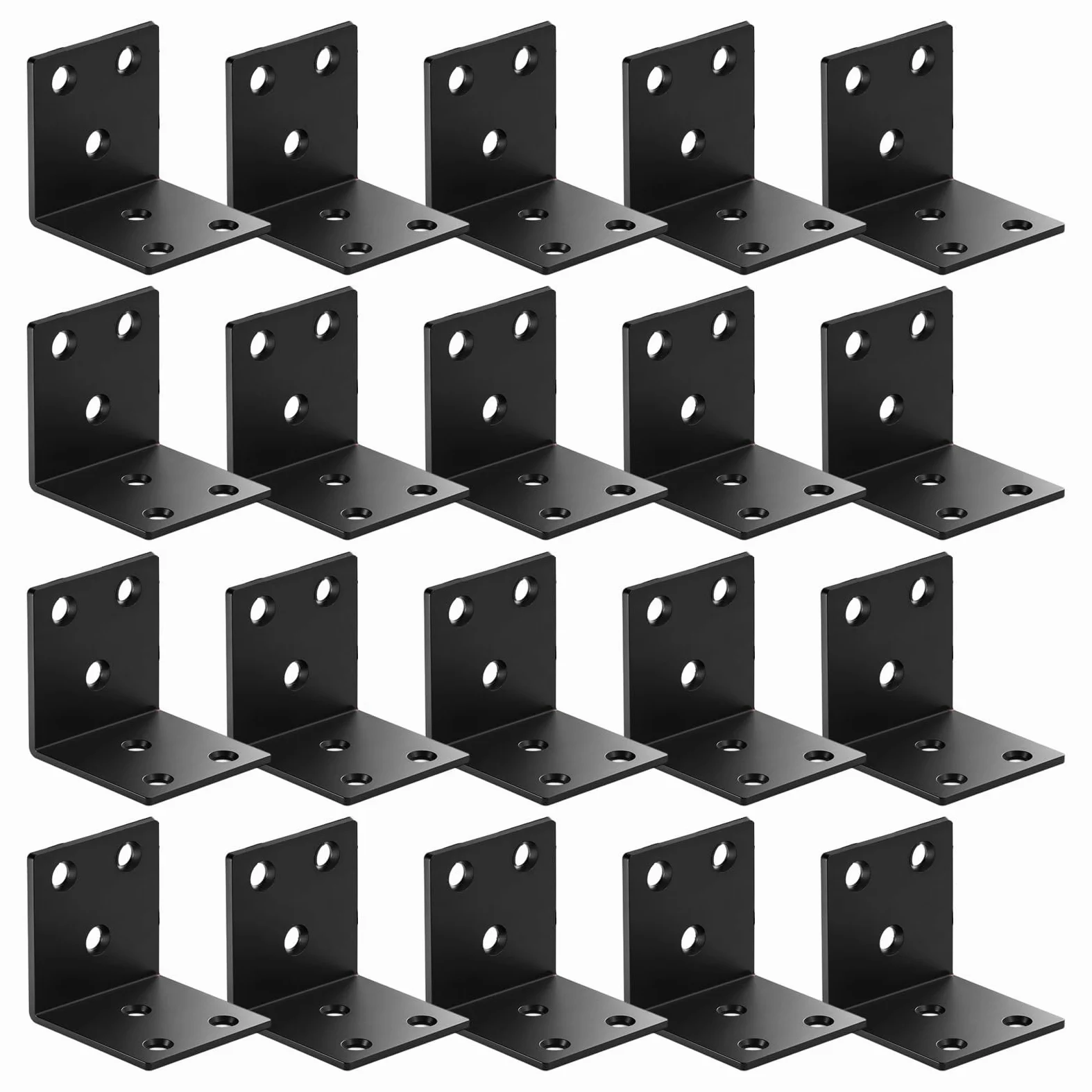 20 staffe angolari in metallo antiruggine ispessito per scaffalature per armadi installazioni strutturali staffe metalliche stabilità mobili