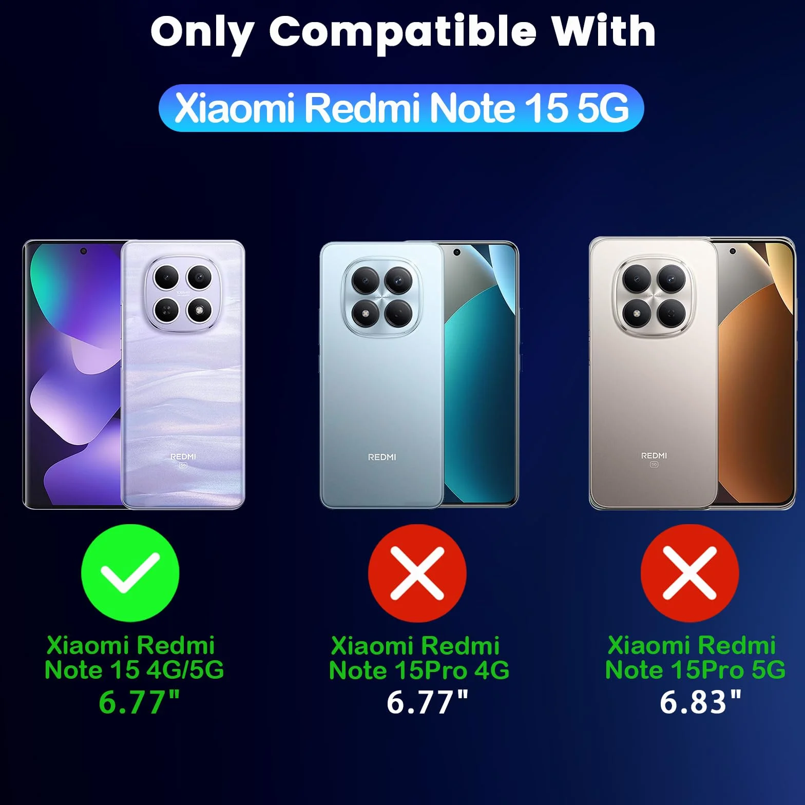 Yohii Cover per Xiaomi Redmi Note 15 4G / 5G / Poco M8 5G, [Protezione Fotocamera] Custodia Antiurto Chiaro, TPU Morbido Silicone Antigraffio Anti Ingiallimento Case, Trasparente