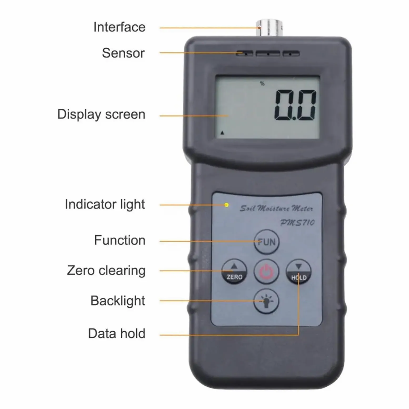Misuratore Di Umidità Del Suolo Digitale Analizzatore Ad Alta Precisione Test For Calcestruzzo Cemento Sabbia Fiume Igrometro,Controllo accurato