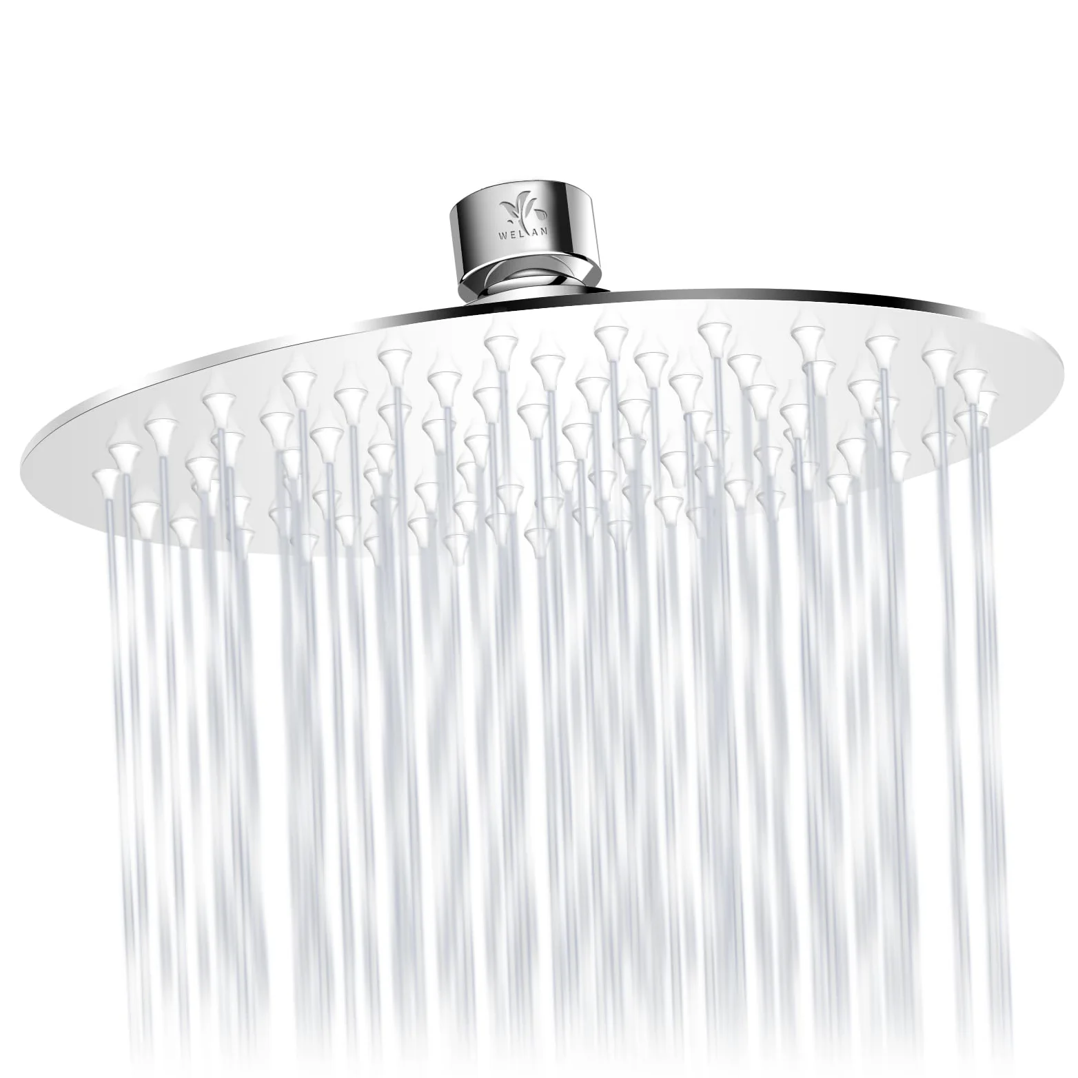 Soffione doccia a pioggia, 25 cm, soffione doccia a pioggia, in acciaio inox 304, rotondo, con gel di silice antibloccante