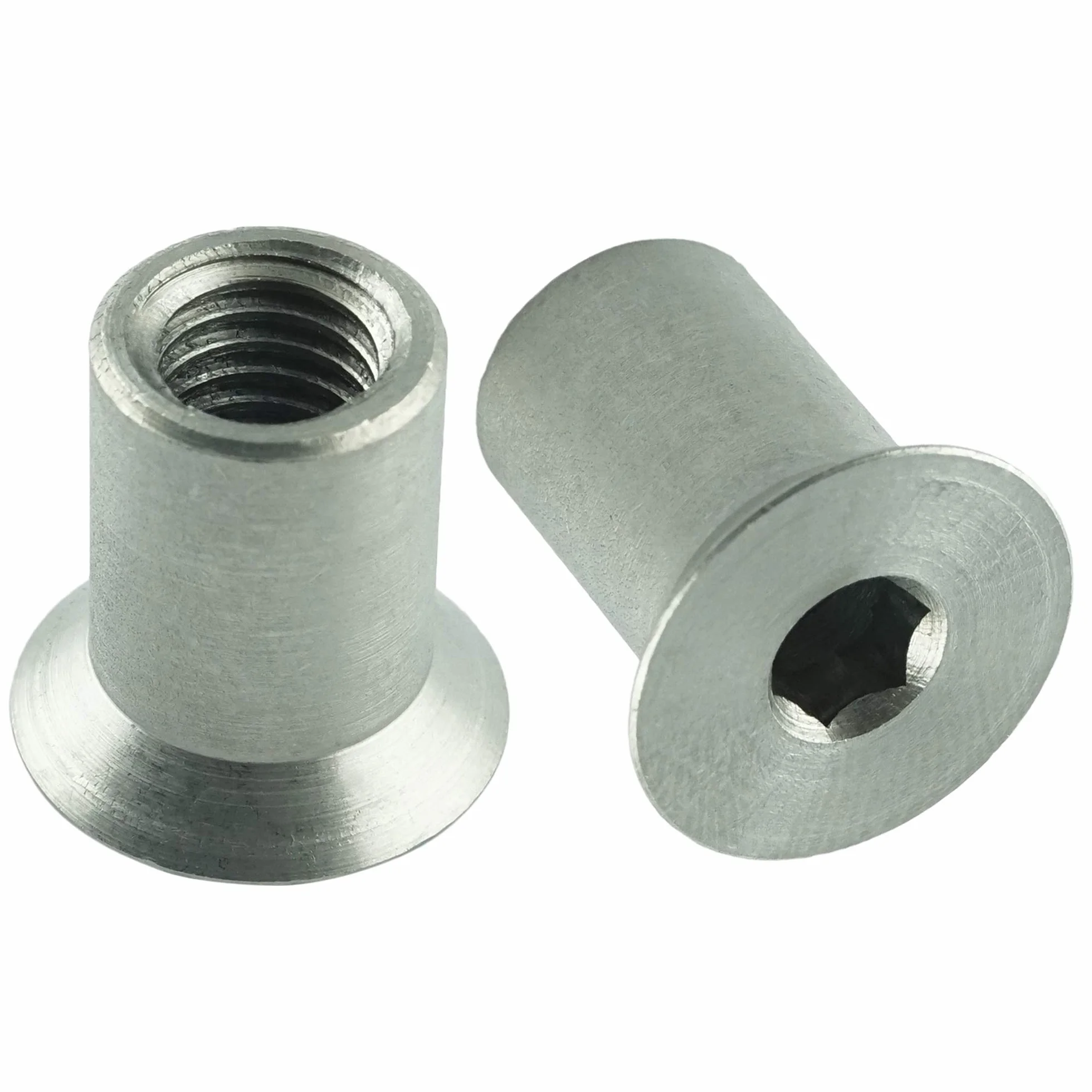Dadi a manicotto M6 x 16 mm testa svasata esagono incassato Acciaio inox A1 1.4305