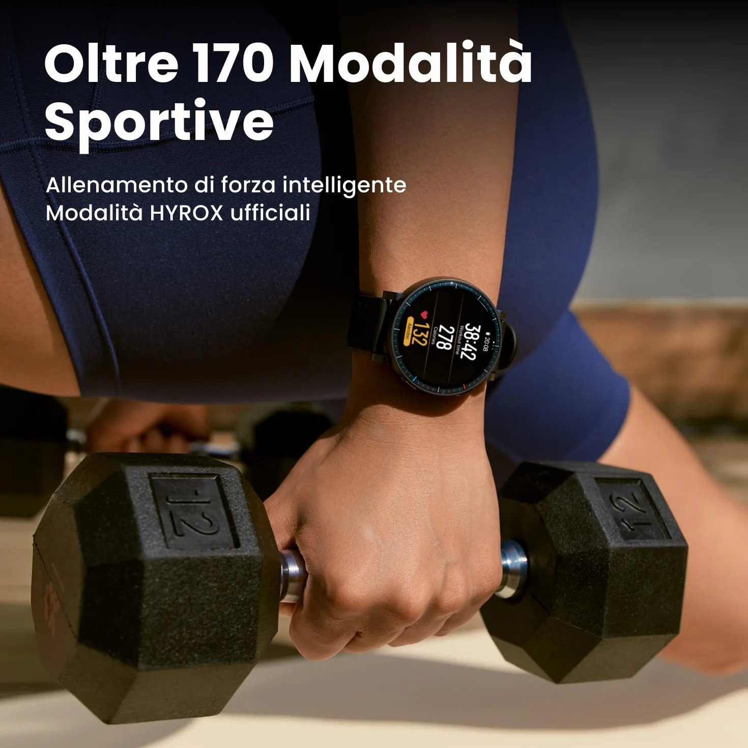 Amazfit Active Max 48mm Smartwatch 1,5'' AMOLED, 25 Giorni Autonomia, Mappe Offline, NFC, GPS, 4GB di Memoria, 170+ Sportive, 5 ATM, Monitoraggio Fitness, Sonno & Battito per Android/iPhone