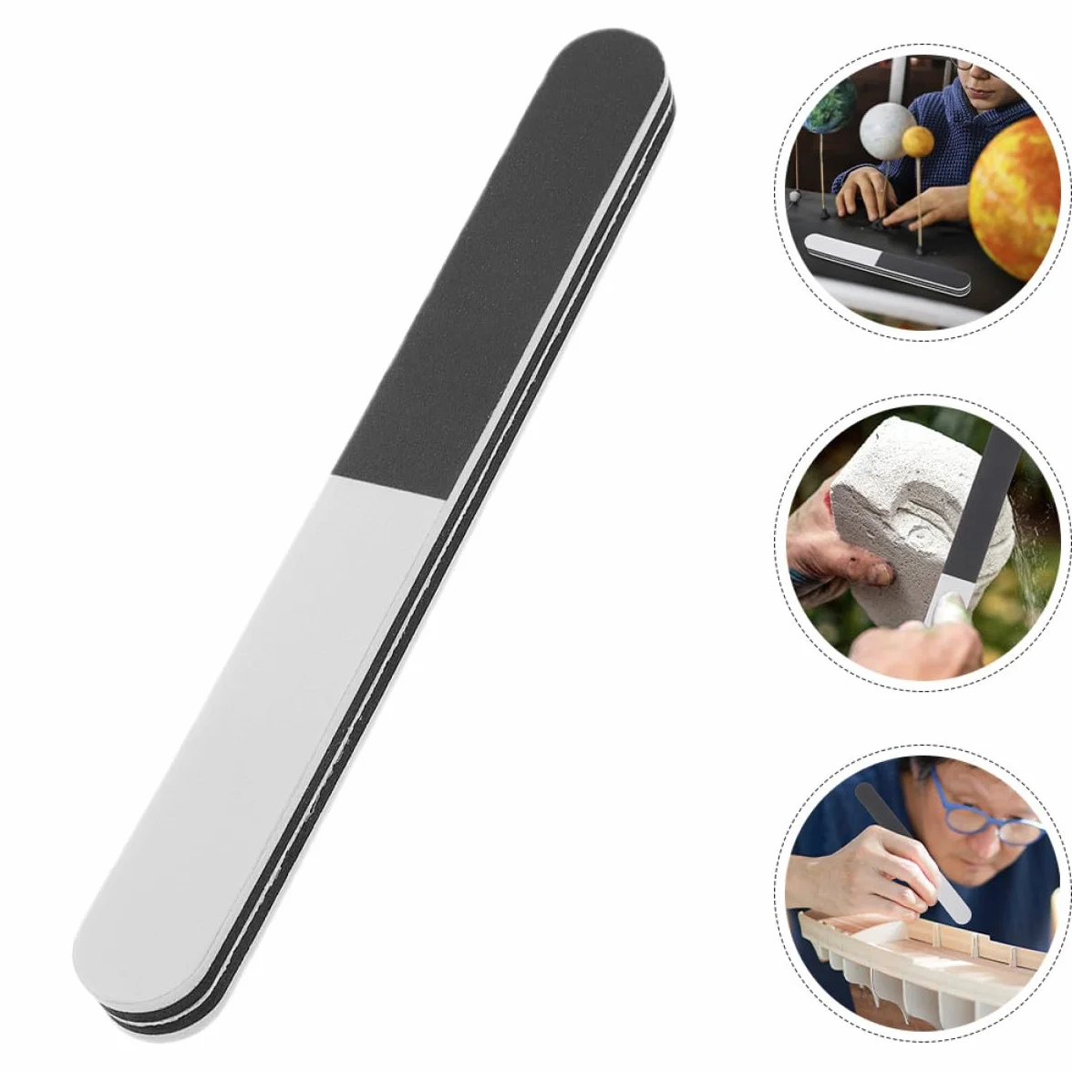 INOOMP Bastoncini Abrasivi in Eva per Modellismo 6 Pezzi Design a 3 Lati