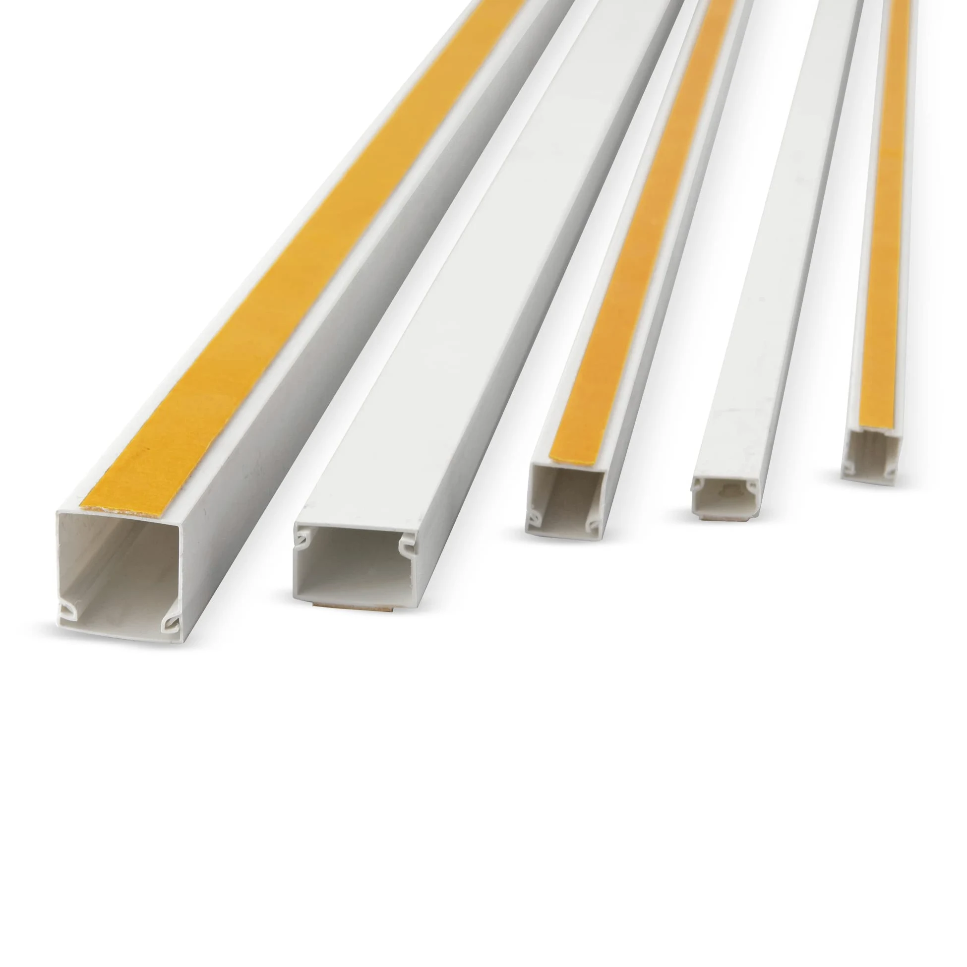 LION Electric Canalina per cavi bianca, autoadesiva, 25 x 25 mm, 12 x 1 m, passacavi per nascondere cavi, con nastro adesivo in schiuma, per scrivania, parete, pavimento