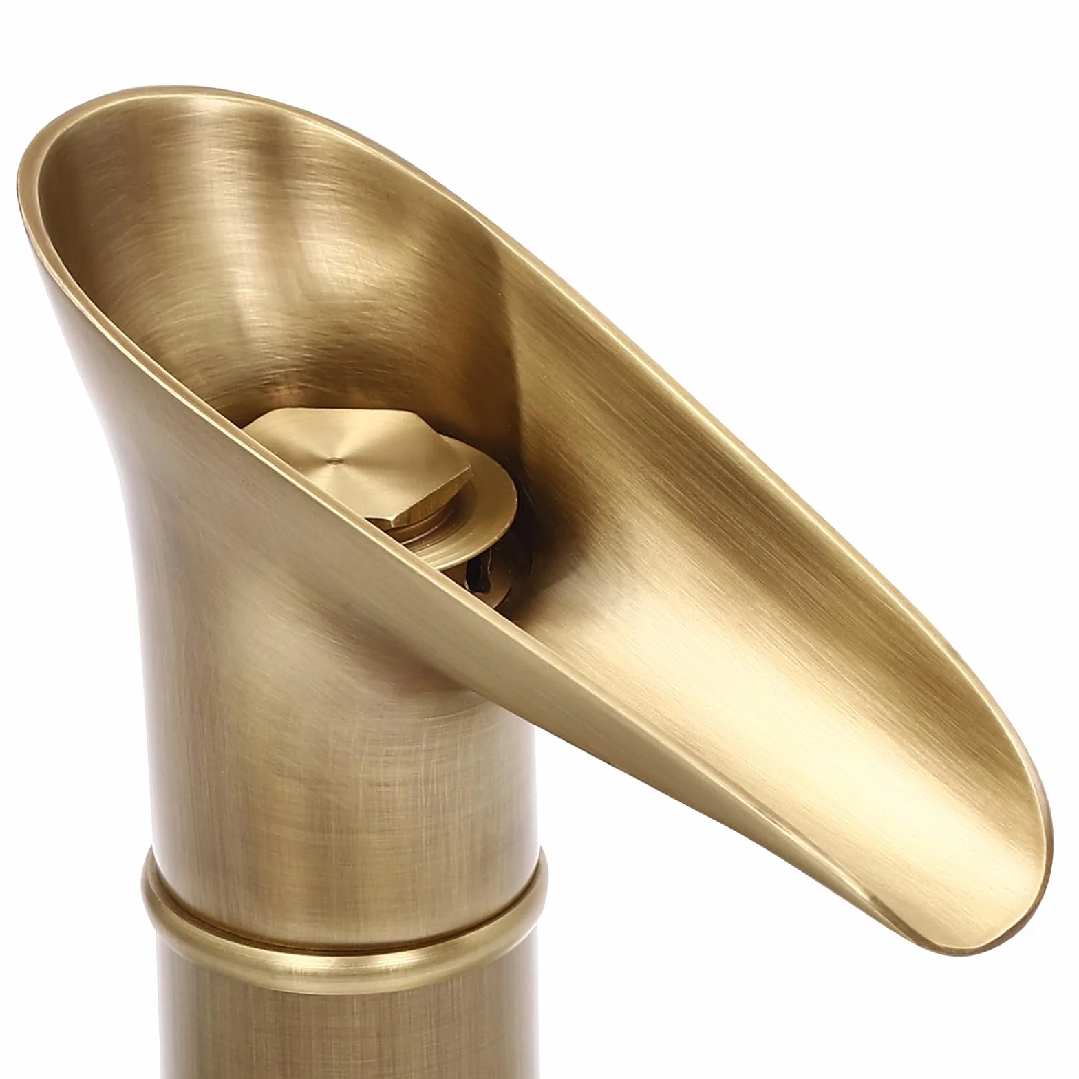 Rubinetto con sensore a infrarossi a cascata per lavabo cucina altezza erogatore 100 mm oro