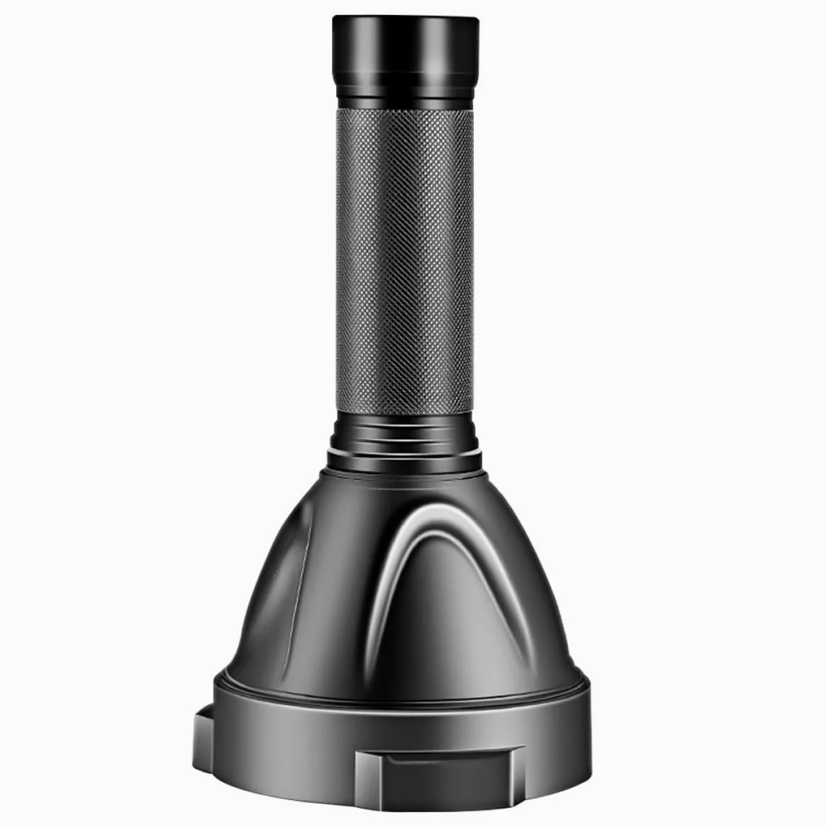 Toddmomy Torcia LED Ricaricabile da Campeggio in Lega di Alluminio Nero | 5000mah, Tre Modalità Flashing, Antiscivolo e Robusta per Hiking e Fishing