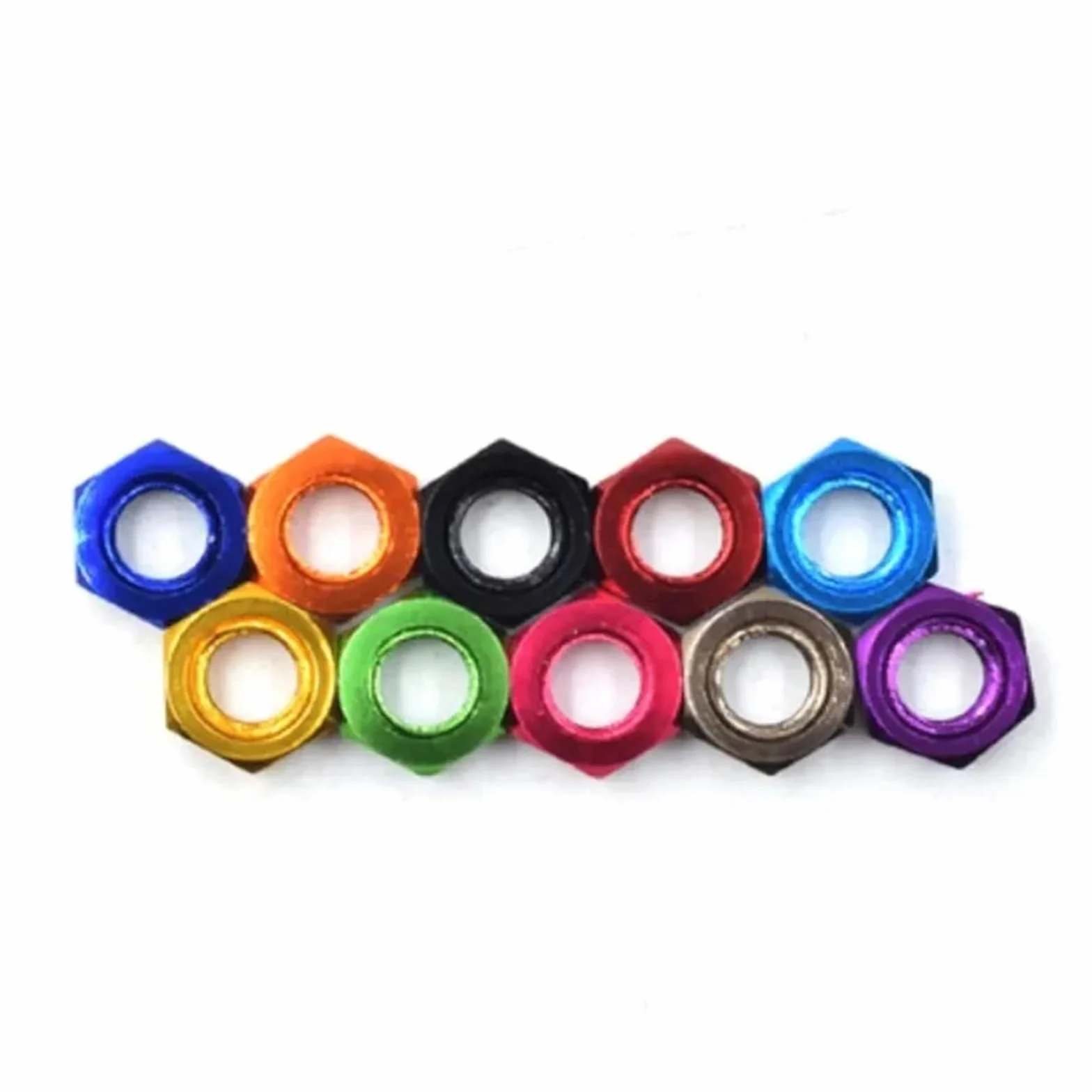 DIN934 M3 M4 M5 M6 M8 Dado esagonale in alluminio anodizzato colorato per modelli RC