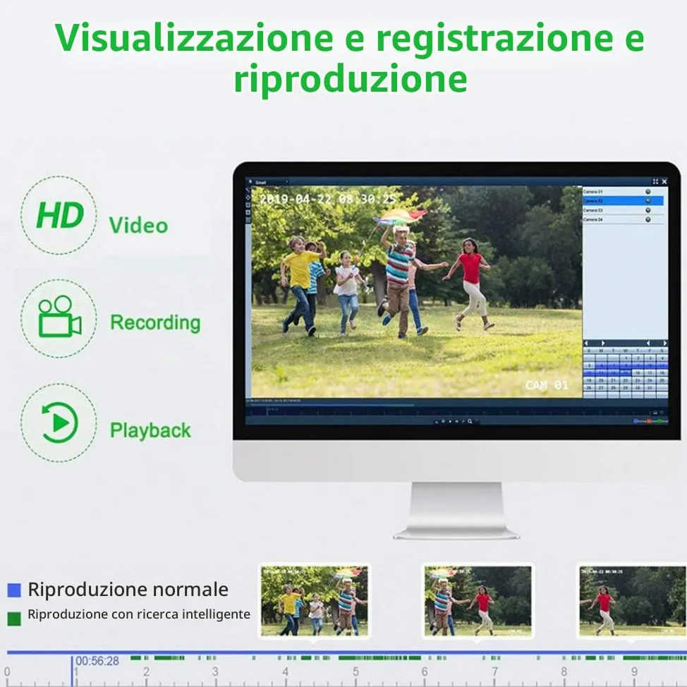 Aottom Bullet Camera Videosorveglianza WiFi 8CH Videosorveglianza WiFi Telecamere di Sorveglianza- 8ch 2MP NVR Kit + 4pcs 1080P Camera, Visione Notturna, Motion Detection, Allarme E-mail, P2P, No HDD