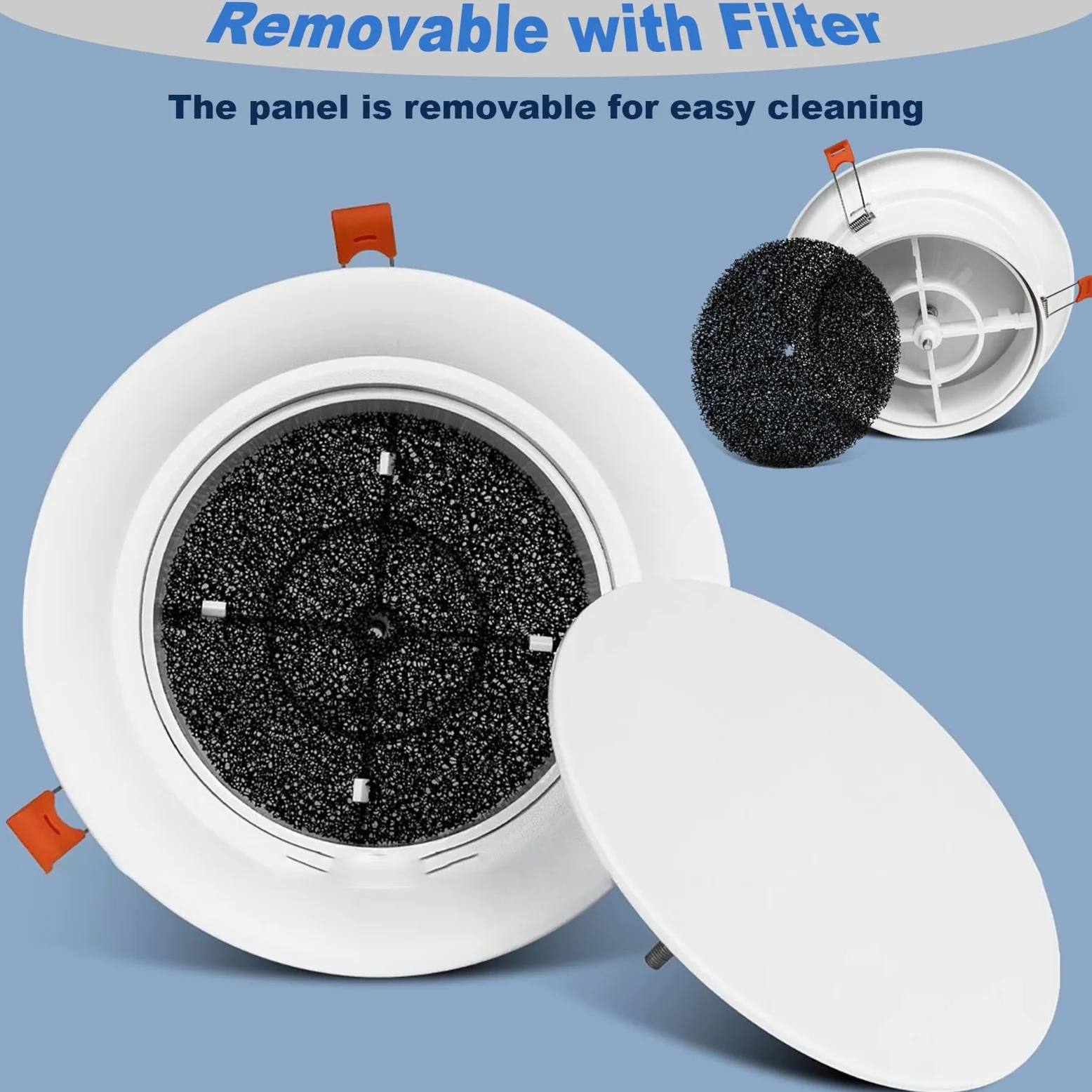Piastra di Copertura del Soffitto Rotonda A Molla, Griglia di Ventilazione Rotonda/Pannello di Accesso, Coperchio di Ventilazione del System di Aria Fresca(2pack,115mm (4 1/2"))