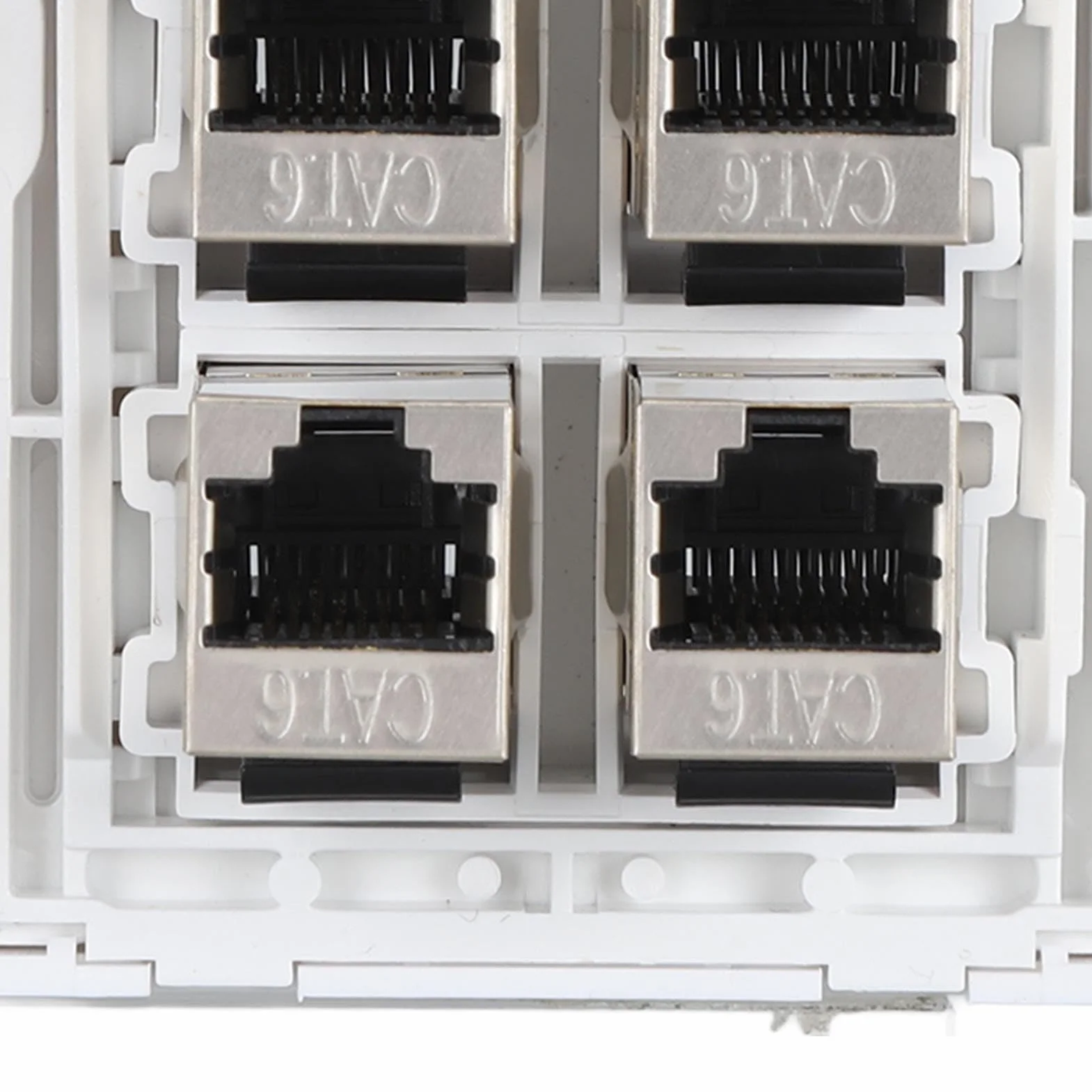 Presa per Piastra a Muro Ethernet Cat6, Piastra Jack per Accoppiatore a Muro Keystone a 6 Porte RJ45 da Femmina a Femmina