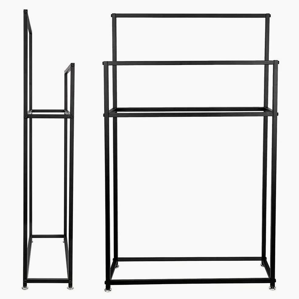 VASDEV Portasciugamani Opaco Portasciugamani autoportante, Portasciugamani in Metallo, Resistente e antiruggine, portaoggetti per Il bagno/65X20X110 Cm (75x20x110 cm)