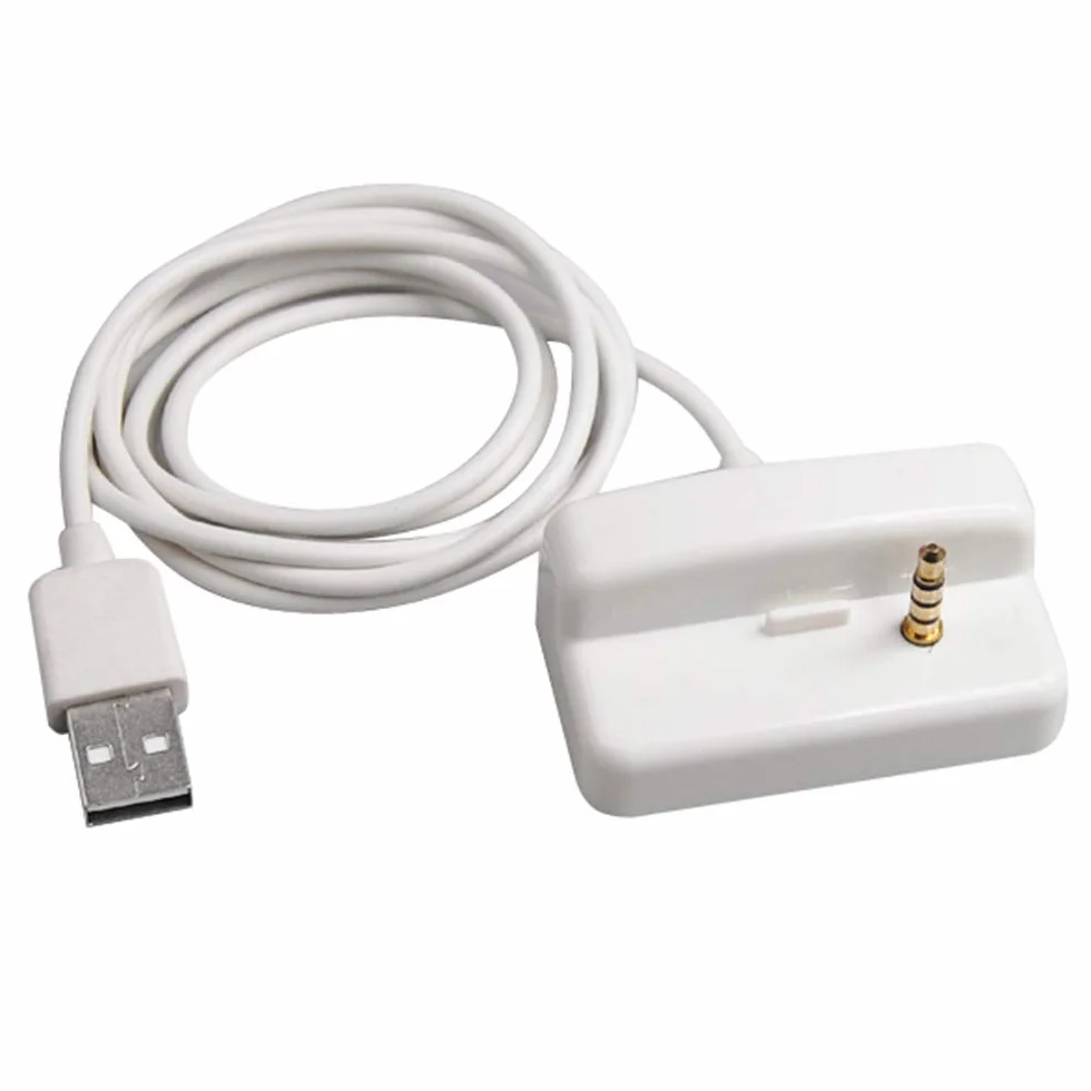 Digiflex Dock di Ricarica USB Bianco per iPod Shuffle 2a & 3a Generazione – Dock Compatto Sync & Charge, Caricatore Portatile Plug-and-Play
