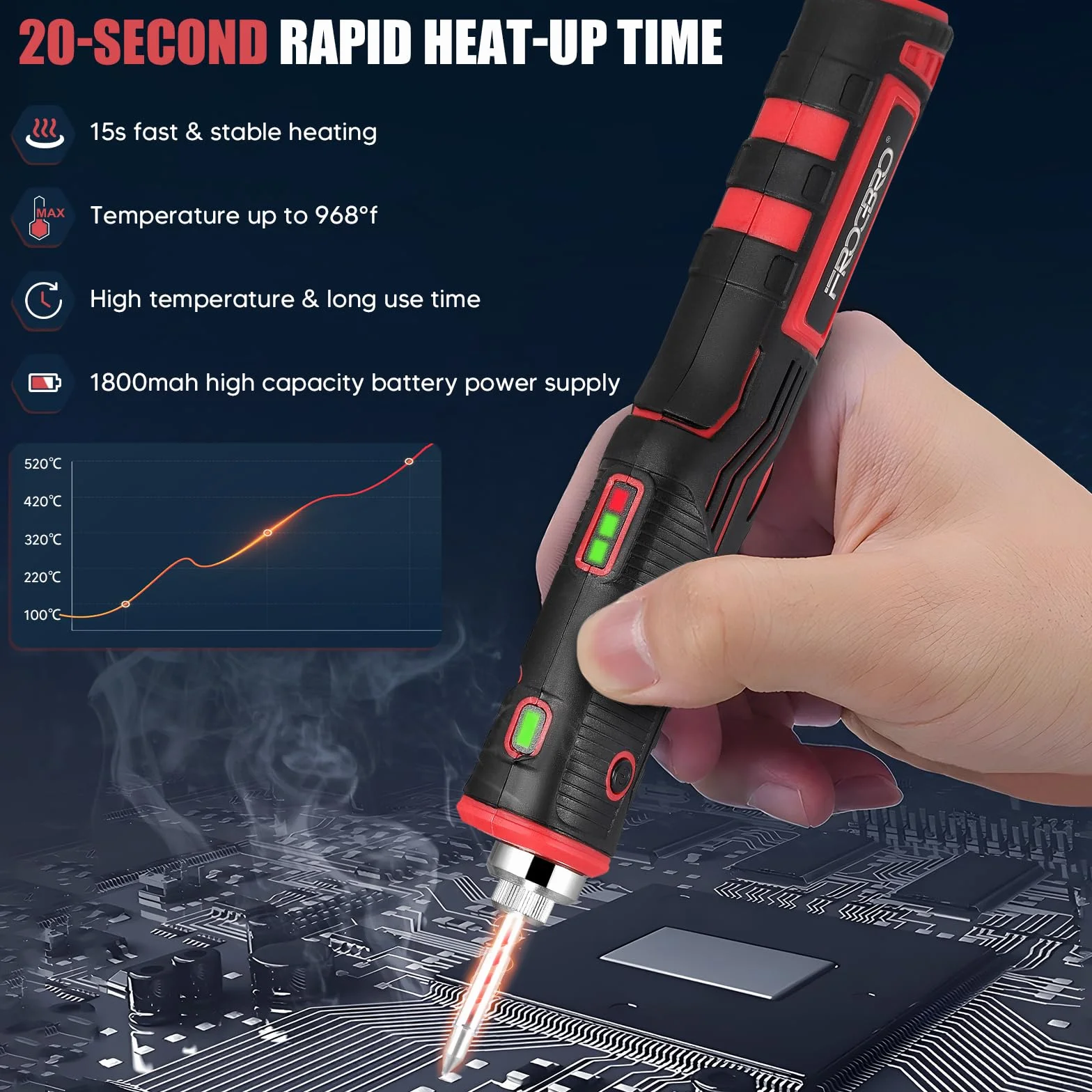 Saldatore A Stagno Senza Fili,Saldatrice Elettrico A Stagno,Carico Usb,Con 2 Consumo Di Saldatura Di Sostituzione,200-480 ℃,Ferro Di Saldatura Portatile Per Riparazione
