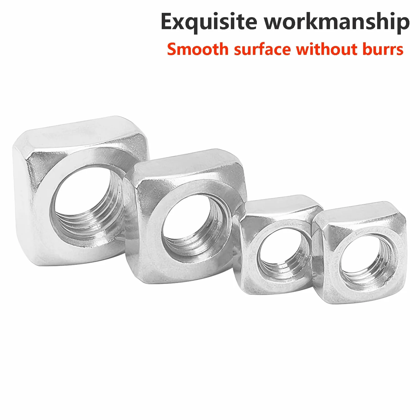 20 Pezzi Dadi Quadrati M8 x 13 mm x 6 mm in Acciaio Inossidabile 304 per Giunti e Montaggio
