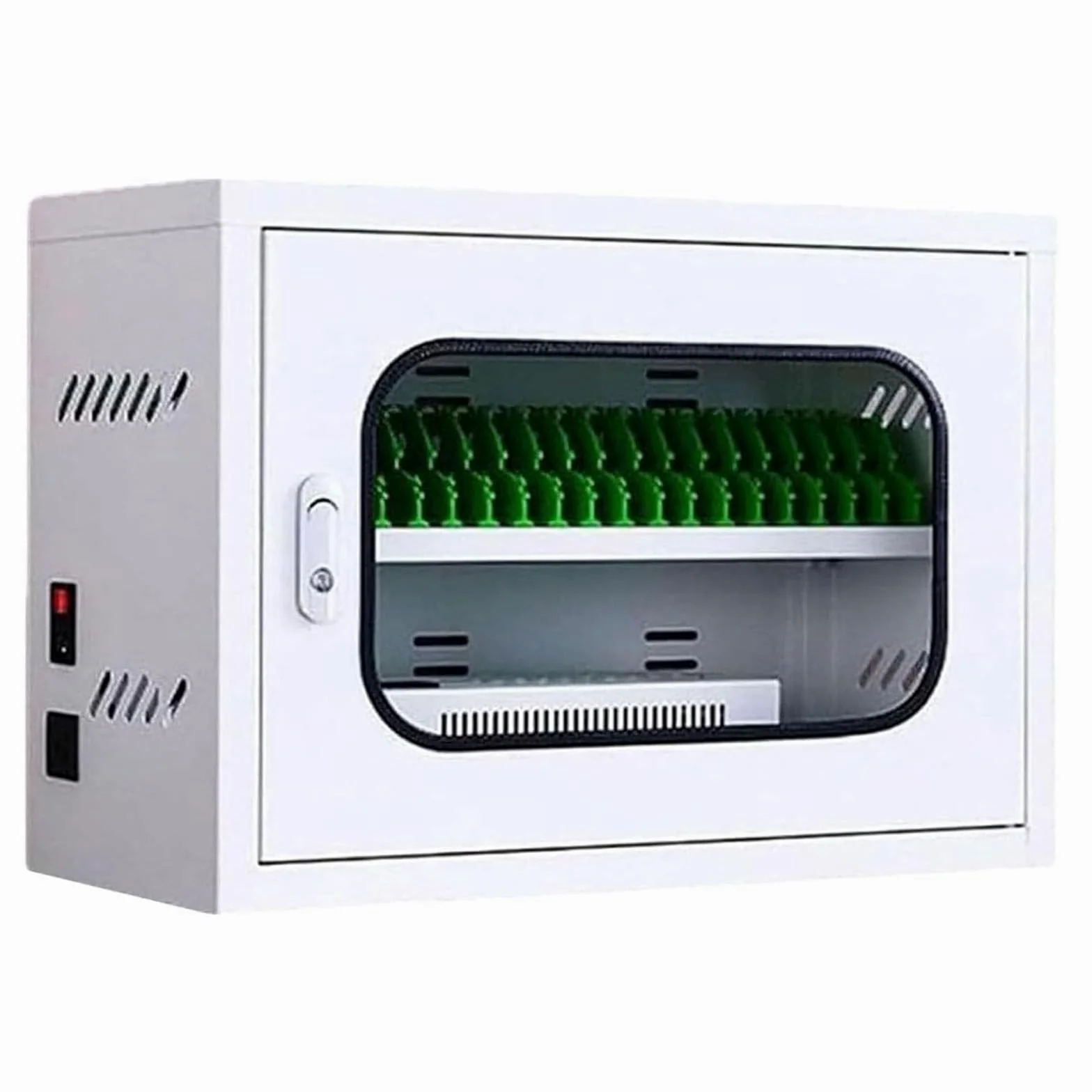 Armadietto di ricarica per telefono a 12 porte e 60 porte con ruote sicuro Sto Locker con serratura a combinazione per scuole, chiese aeroporti, soluzione di ricarica efficiente per più dispositivi