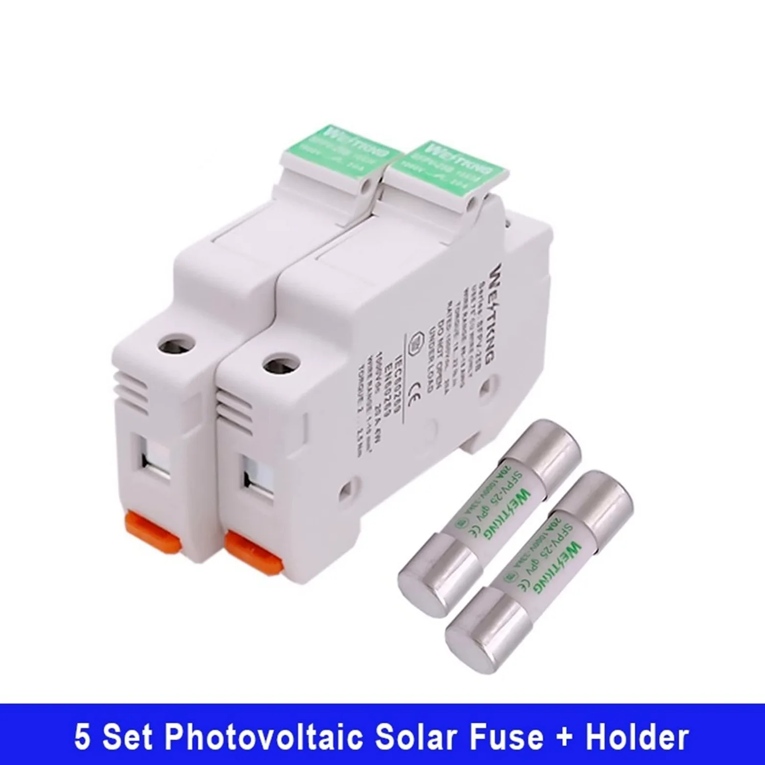 ERNZI 5 Set portafusibili solari fotovoltaici con 10 * 38 mm DC 1000 V 1 A 3 A 5 A 10 A 15 A 20 A 25 A 32 A