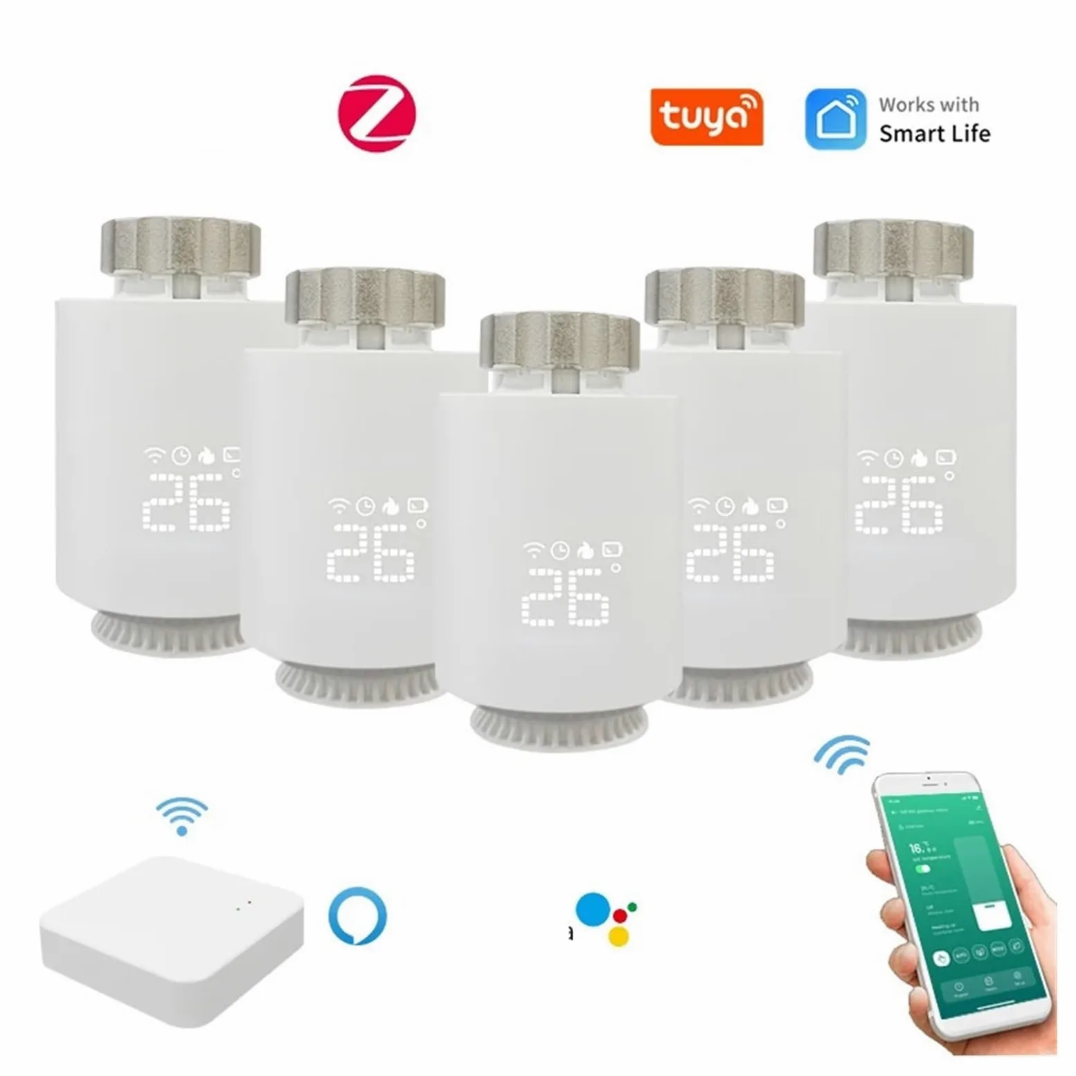 Tuya Zigbee 3.0 Valvola Termostatica Attuatore For Radiatore Valvola Zigbee Regolatore Di Temperatura Della Testa Della Valvola Termostatica Del Radiatore