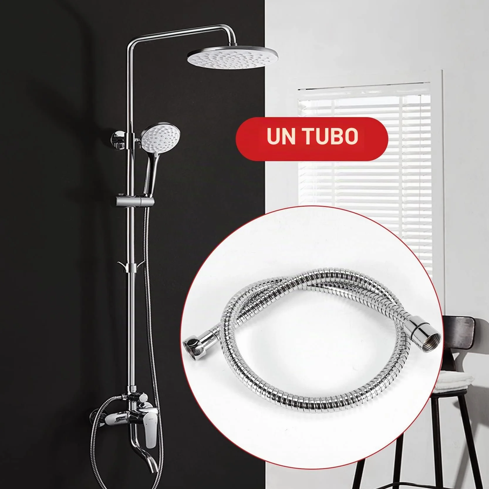 RETTI Tubo flessibile in acciaio , 80 cm