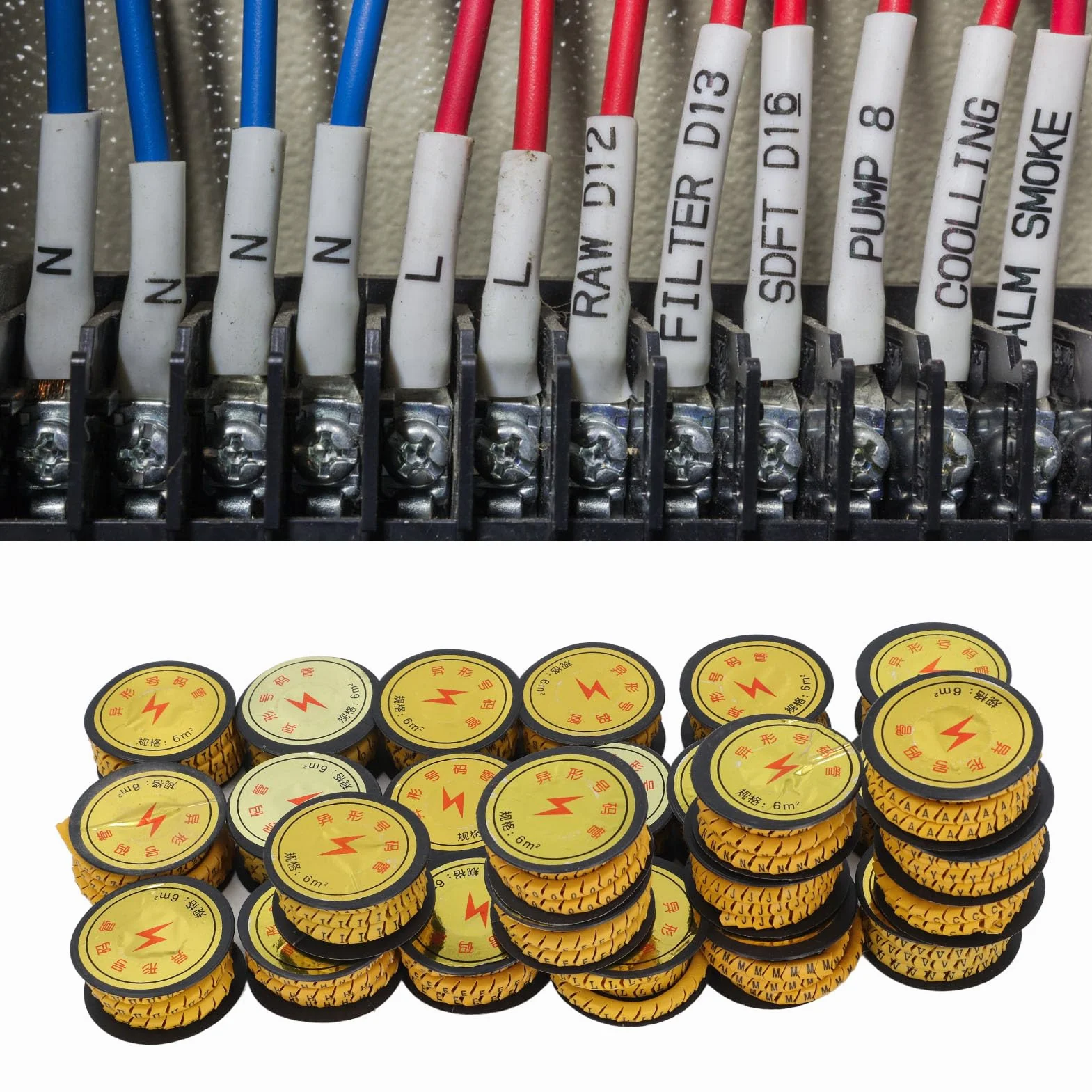 Segnacavi Lettera 26PCS Set PVC A-Z EC Marcatura (6m²)