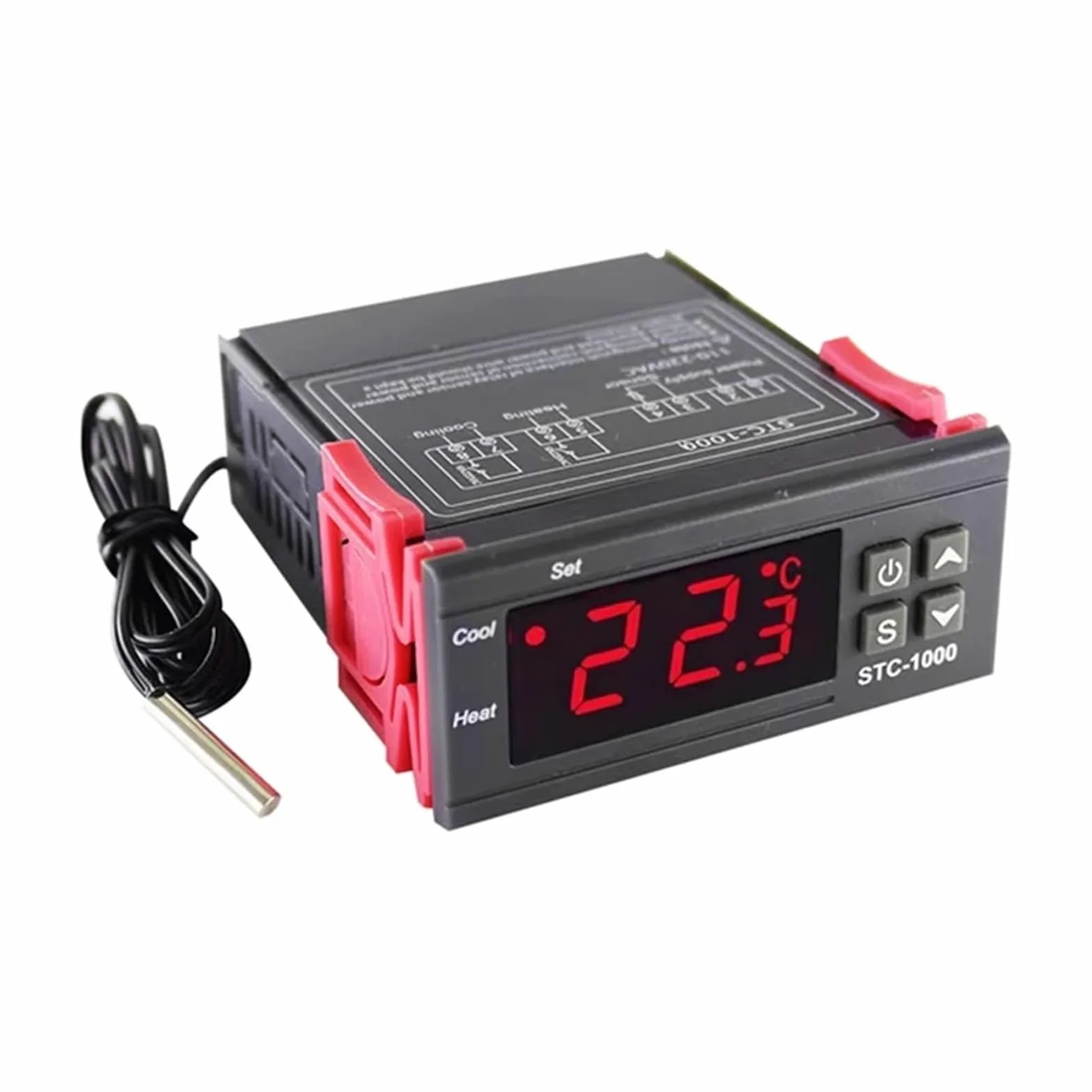 Smart STC-1000 Regolatore di temperatura LED Termostato digitale Termoregolatore Incubatore Relè Riscaldamento e raffreddamento 12 V 220 V