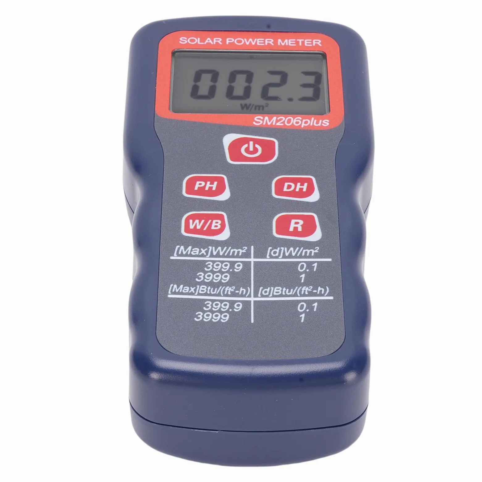 Jeffergarden Tester Digitale di Energia Solare, Misuratore di Energia Solare con Misurazione Accurata per Ricerca, Uso Sul Campo, Display a Doppia unità