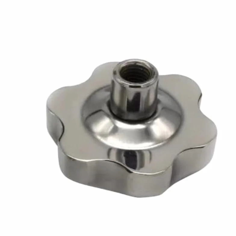 Manopola a Stella In Acciaio Inox 304 M8 Testa 42mm Dado di Serraggio