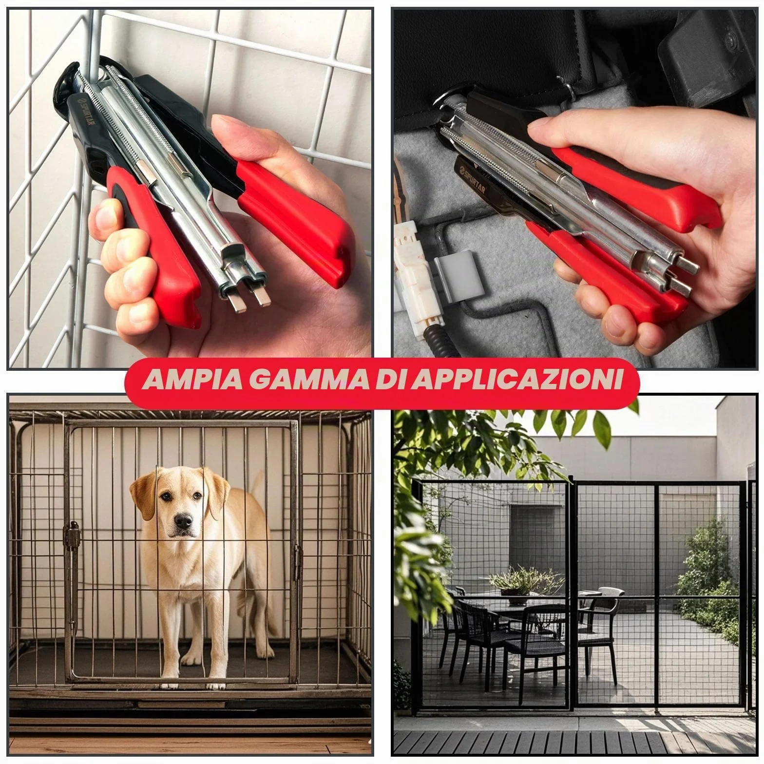 Spurtar Kit pinze anelli maiale 1200 sztuk 20mm stalowe do ogrodzenia