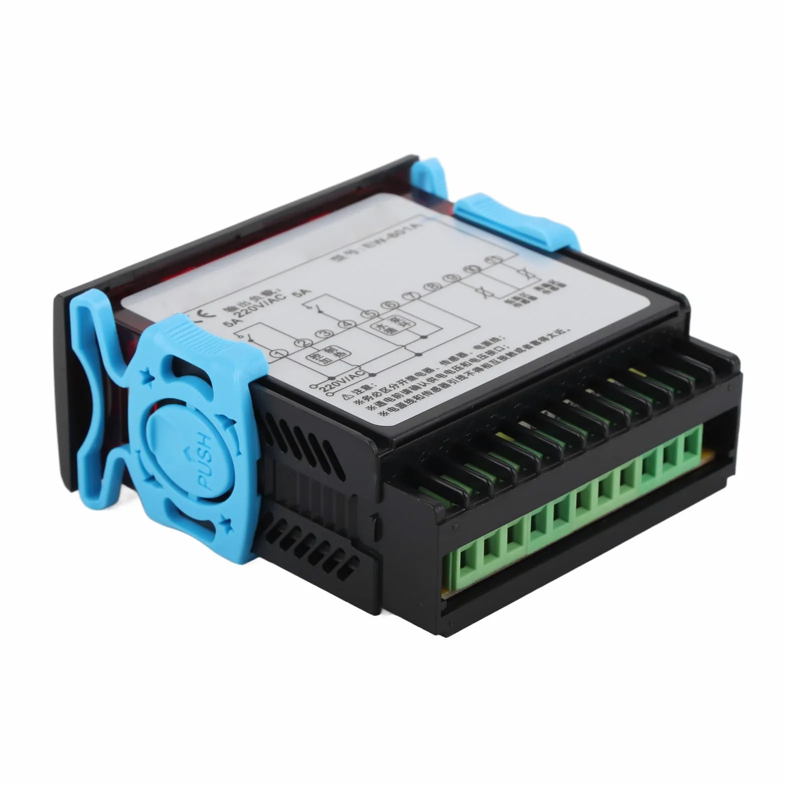Eujgoov Termostato Differenziale Digitale, Regolatore di Temperatura Multifunzione AC 220V 5A con Sonda Sensore per Scaldabagno Solare, Termostato