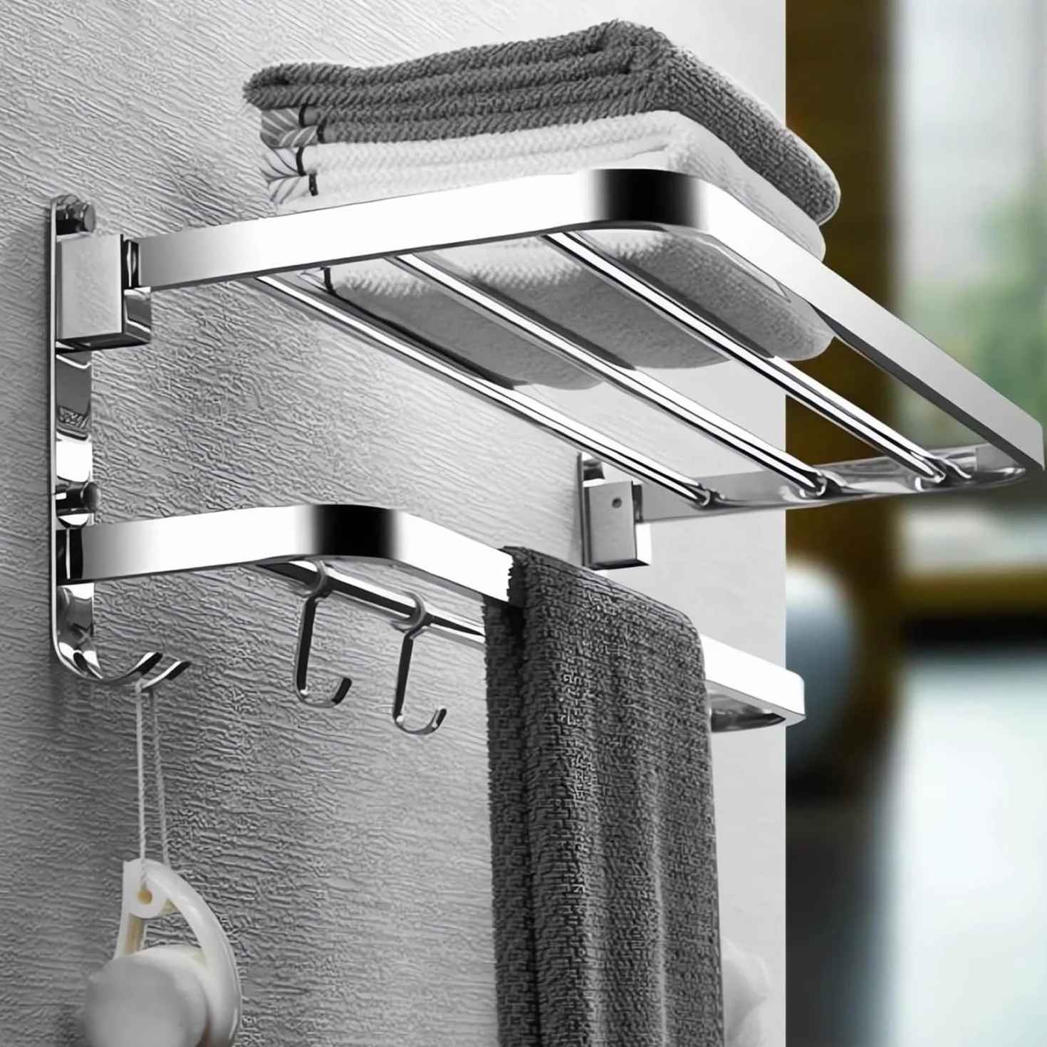 Porta asciugamani bagno adesivo senza forare set completo