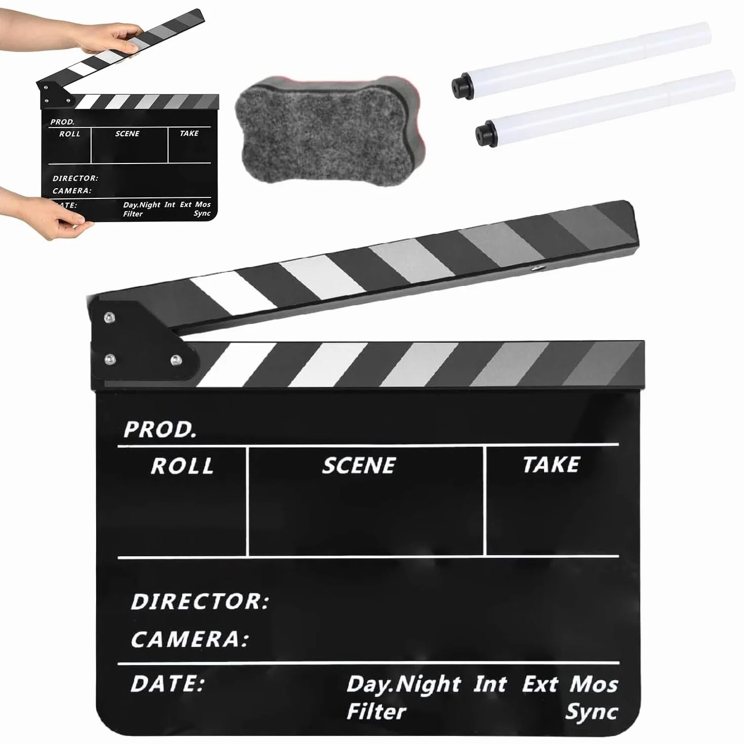 Ciak Cinematografico,30x25cm Film Clapboard,Acrilico Film Clapperboard,Film Clapboard Acrilico,Regali per Cinefili,Cinema Gadget,Accessori Regista