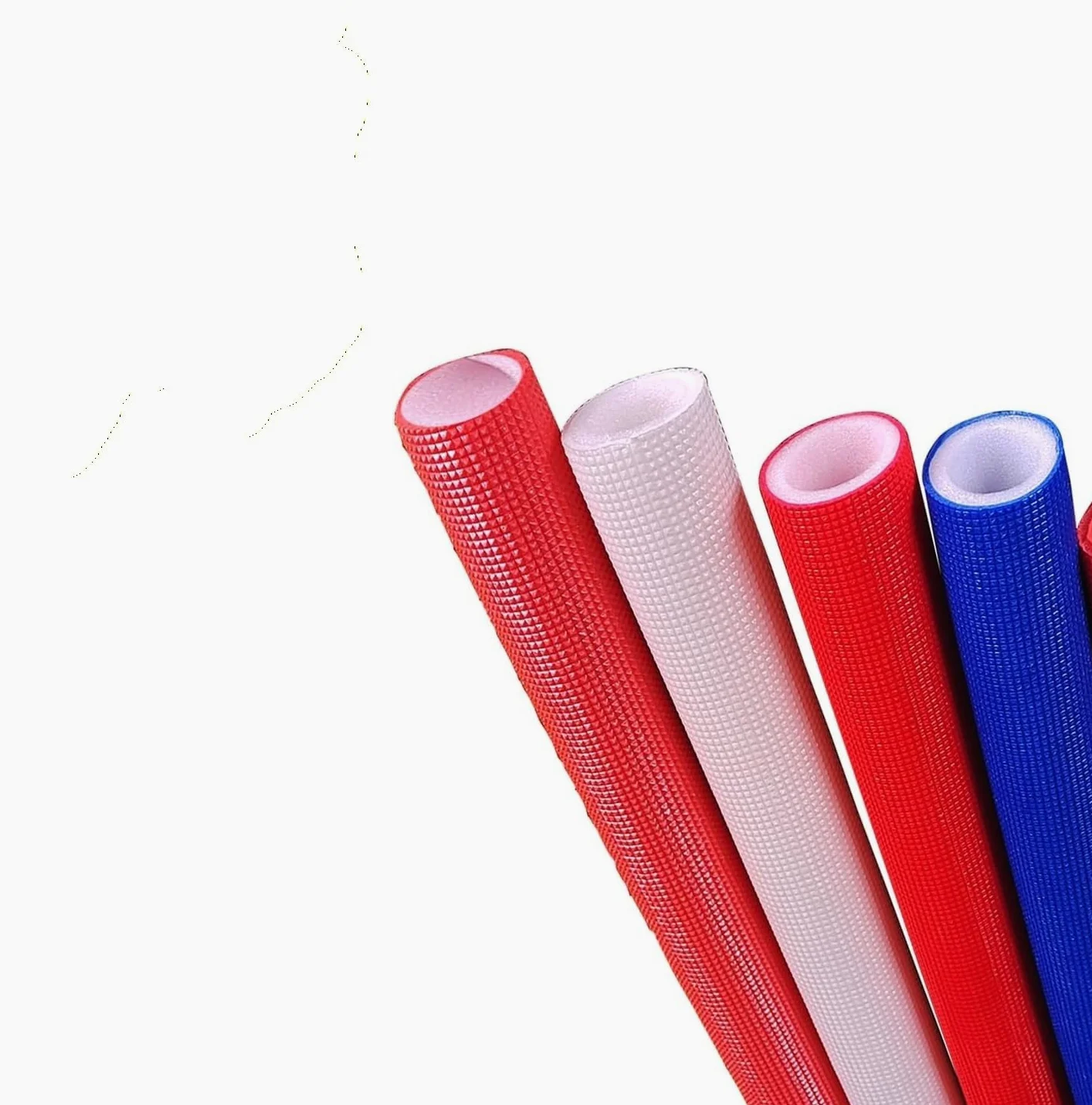 1 confezione di tubi flessibili isolanti in schiuma cava antiscivolo ID 1,6 cm 1,9 cm 2,5 cm 2,5-0,6 cm (blu, ID 1-1/4 "x T 1/3")