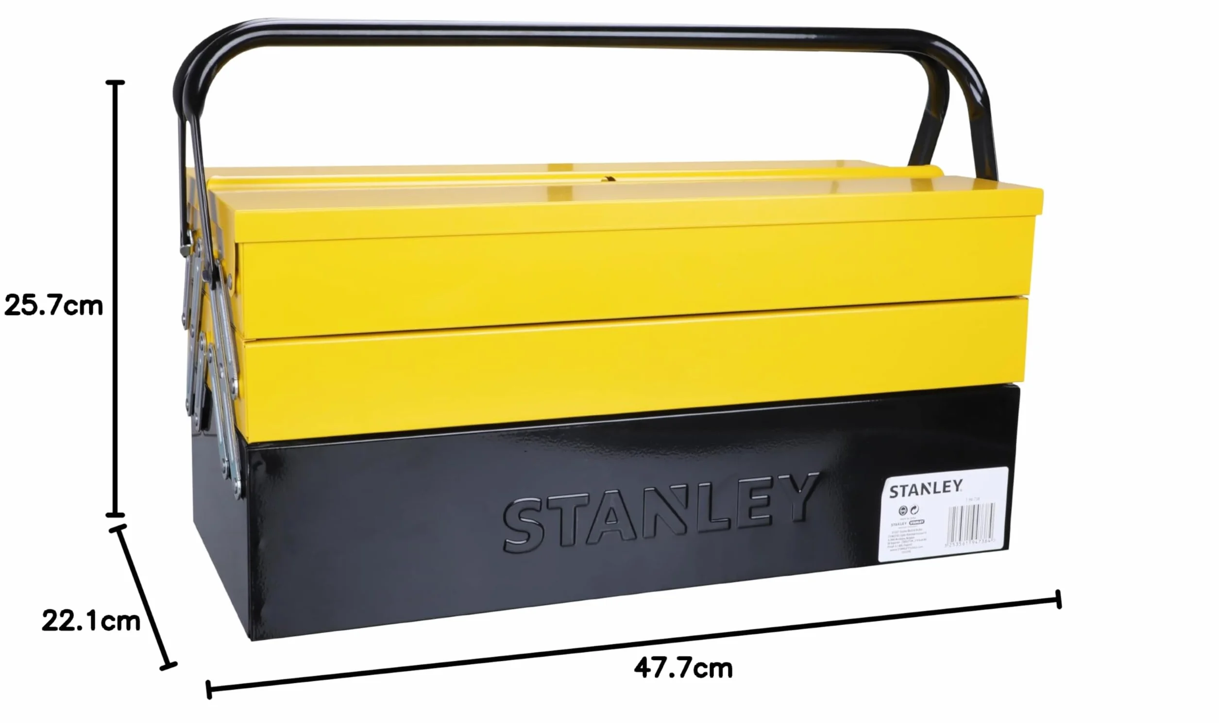 STANLEY Cassetta porta utensili in metallo 47.70 x 25.70 x 22.10 cm