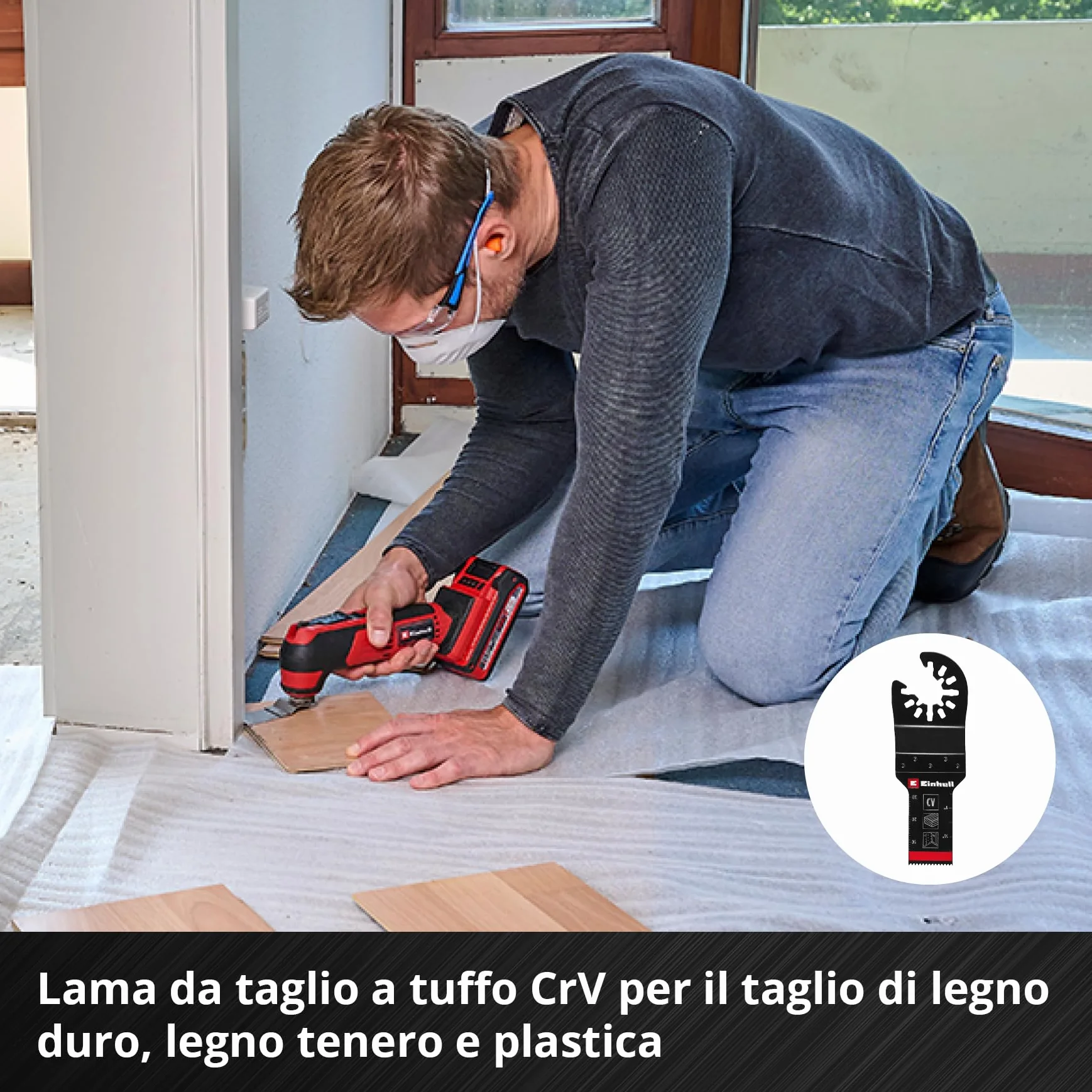 Einhell set multiutensile 6 pz. lama BIM HCS CrV HM raspa delta raschietto