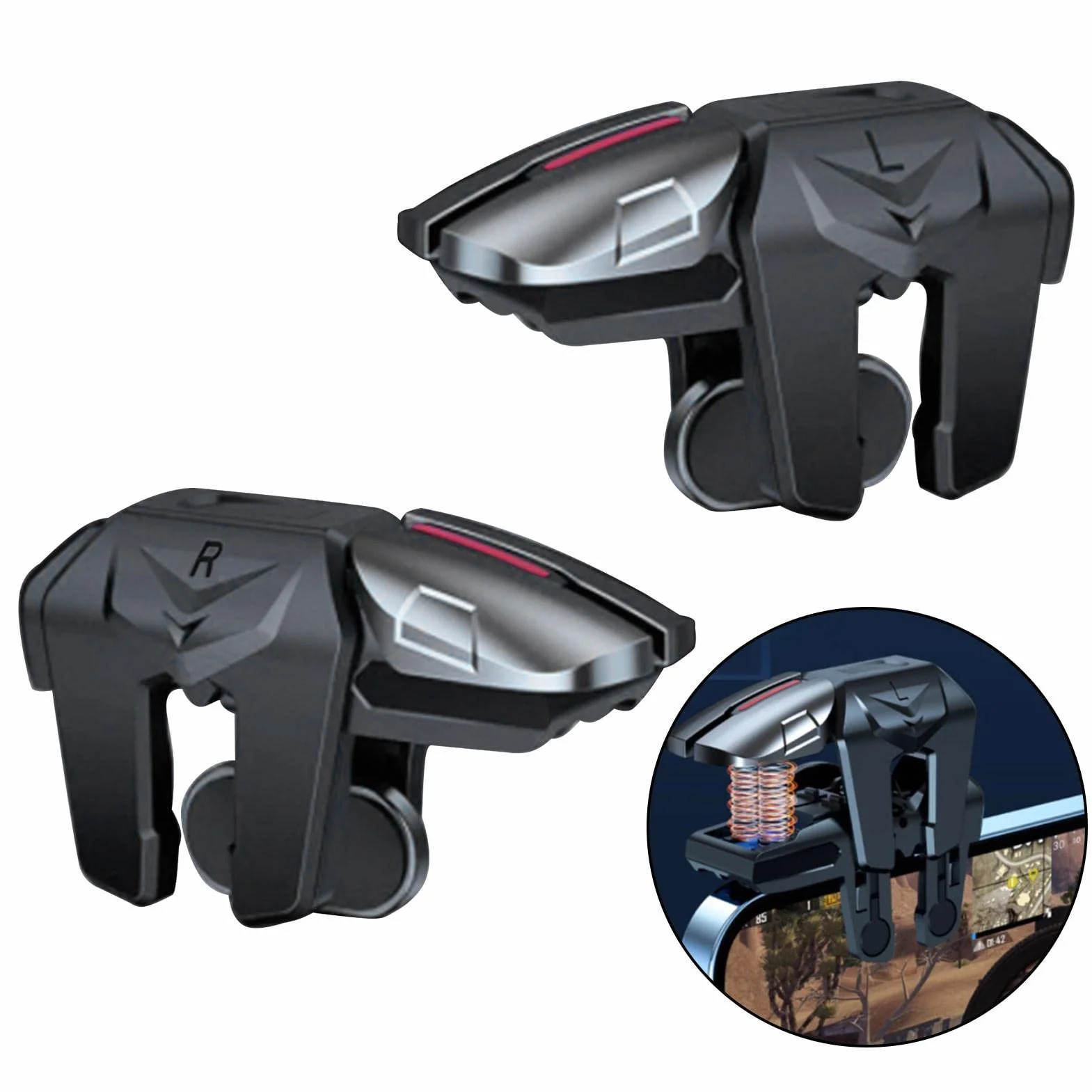 Trigger di gioco mobile per PUBG - PUBG Mobile Game Controller Trigger | Pulsante meccanico fisico di gioco mobile facile da usare