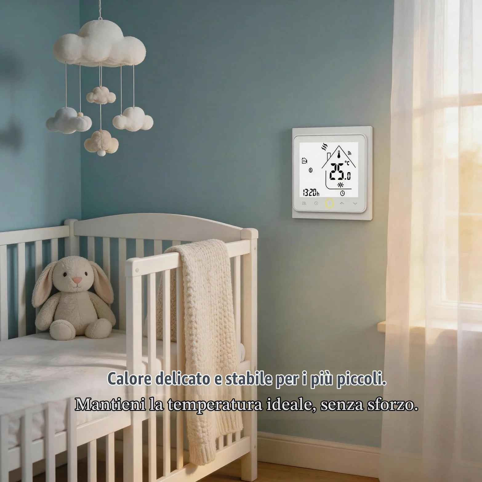 Termostato WiFi contatto secco caldaie gas acqua riscaldamento 5A | Controlador programable 95-240V con contacto seco compatible Alexa & Google Home