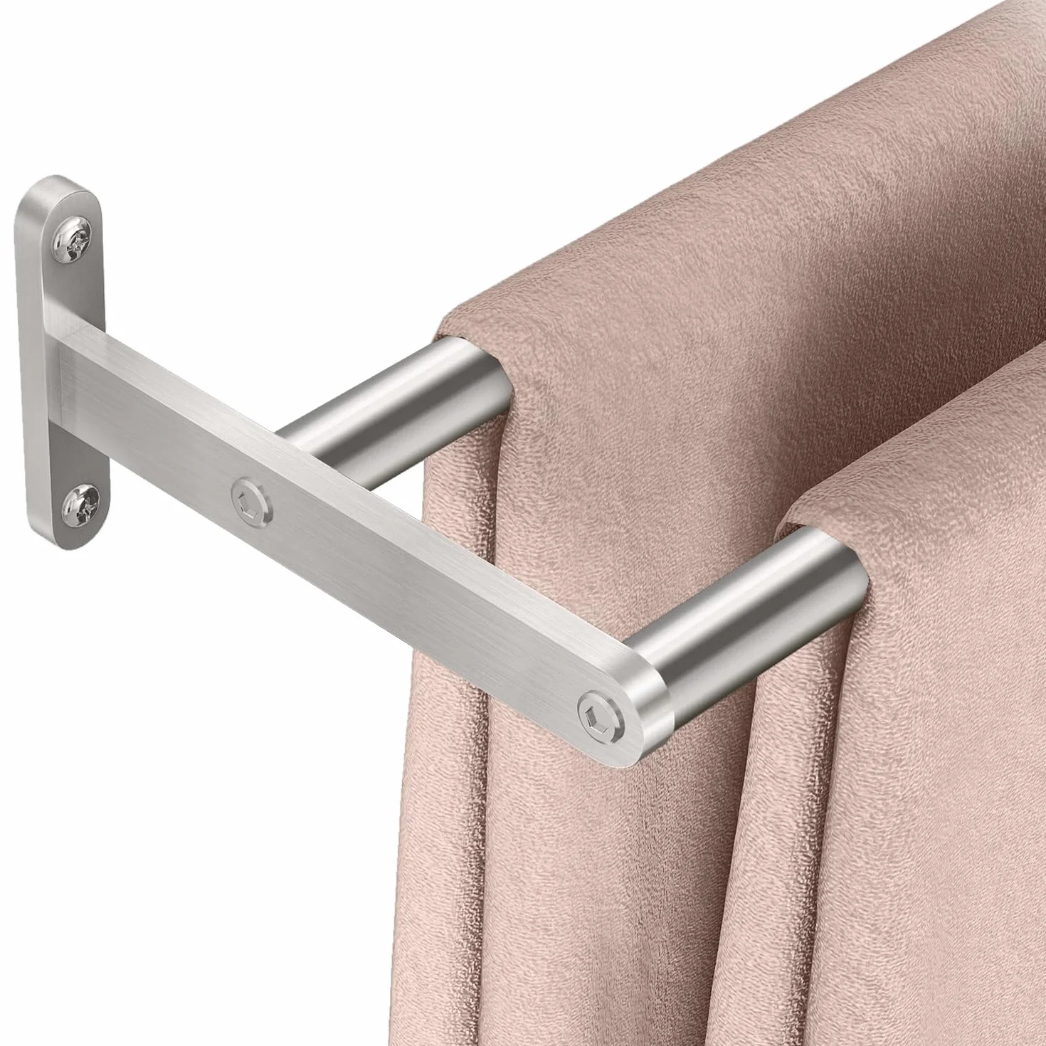 YUMORE Porta Asciugamani Doppio 60CM Acciaio Inox 2 Braccio per Bagno