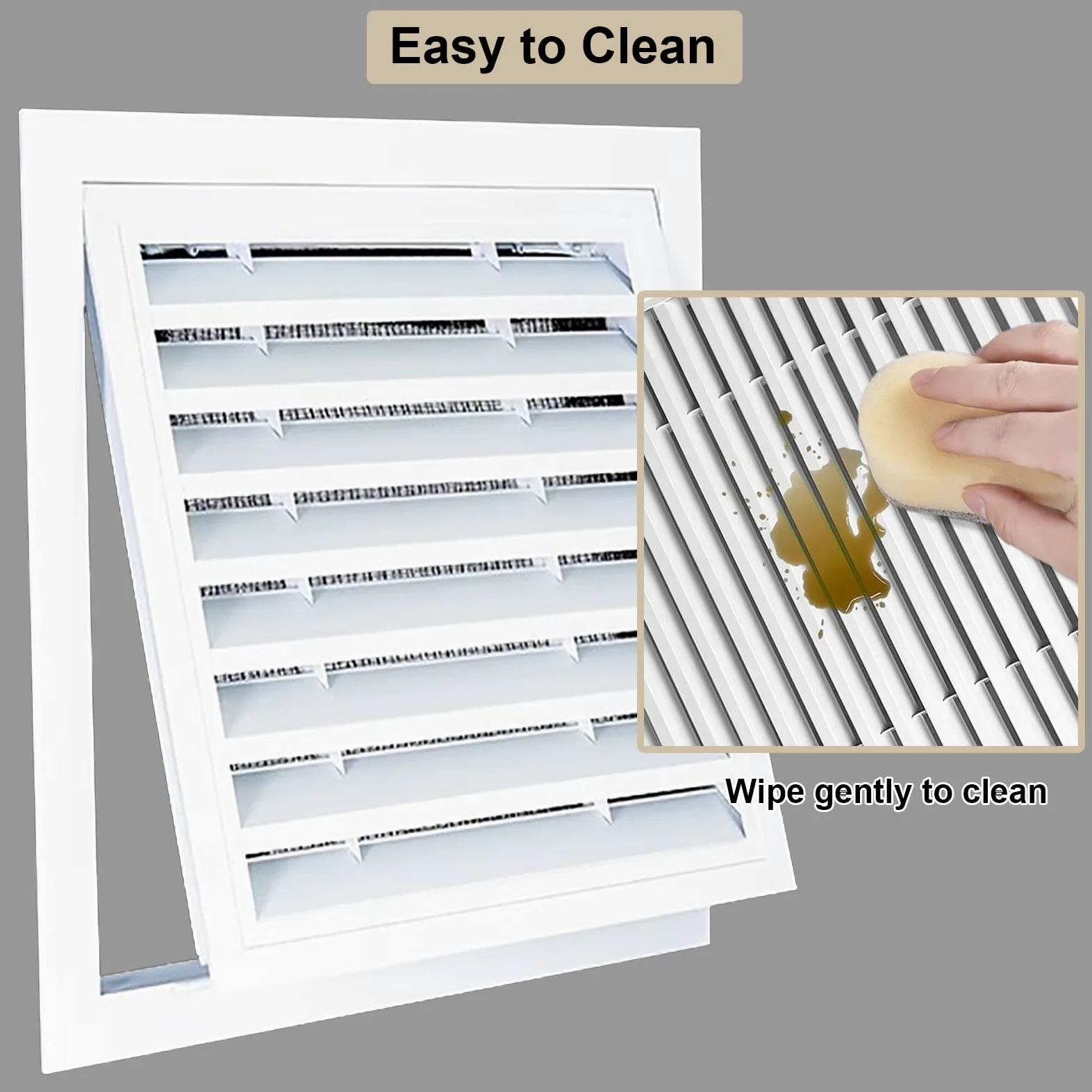 Griglia di Ventilazione Personalizzata per Cucina con Soffitta, Copertura Quadrata per Parete, Pannello di Accesso con Persiana Rimovibile(38x38in (97x97cm))